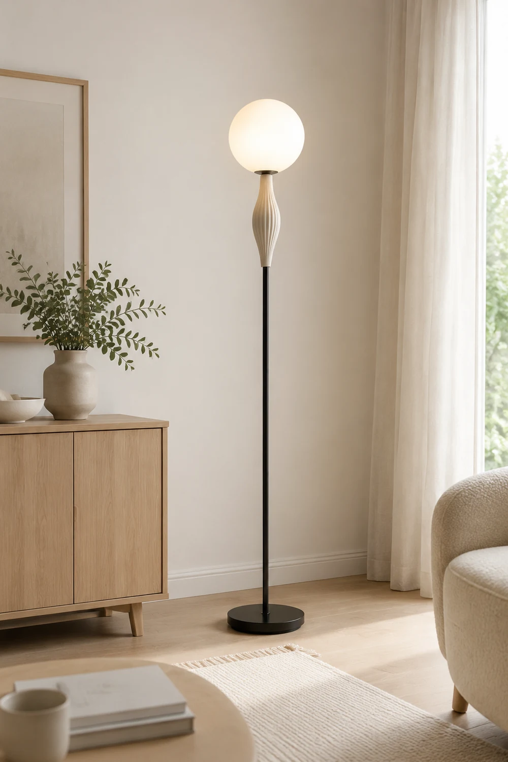 Valentina Kugel-Design Stehleuchte, Metall, 160CM Lang - Lumpaz