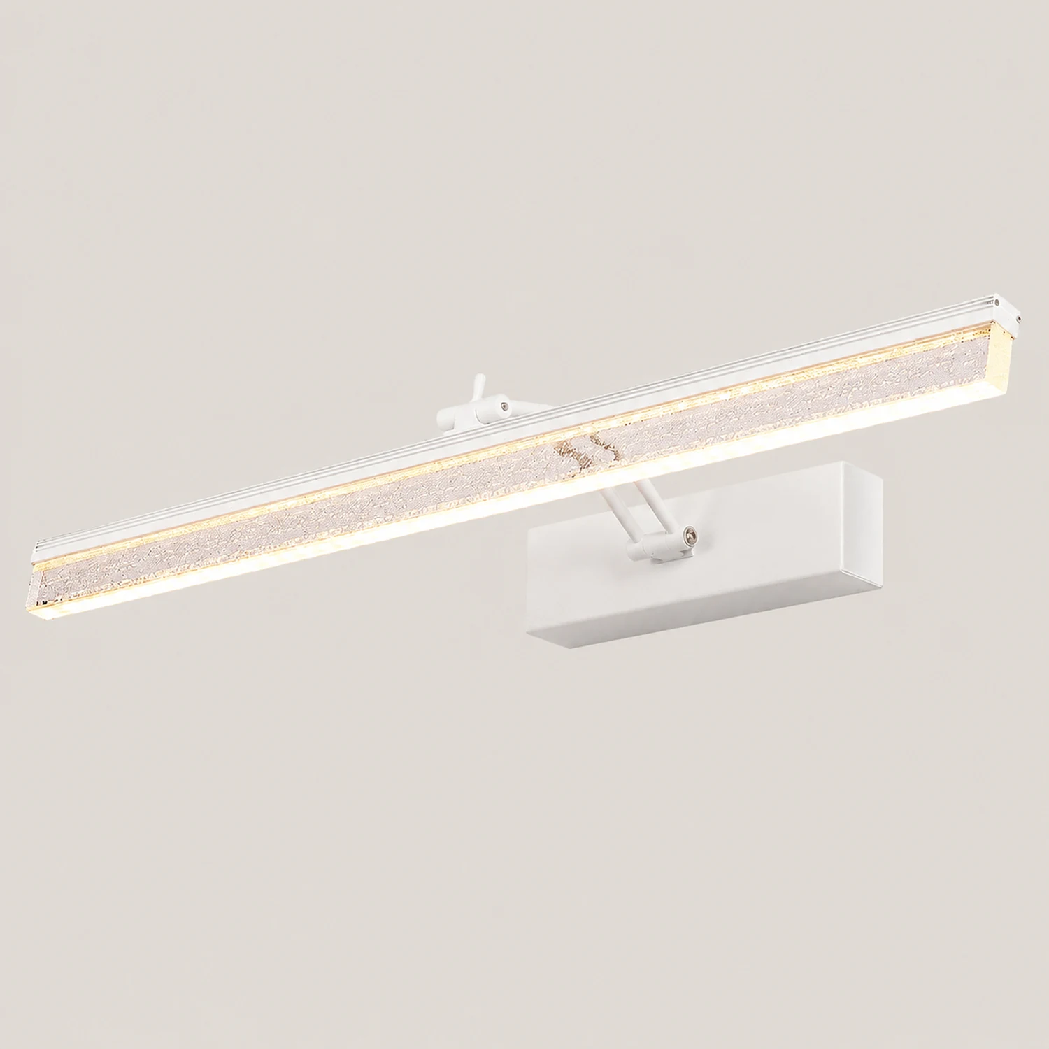 Edge Transparente Lineare Spiegelfront Waschtisch-Wandleuchte, Metall & Acryl, L40/60/80CM - Lumpaz