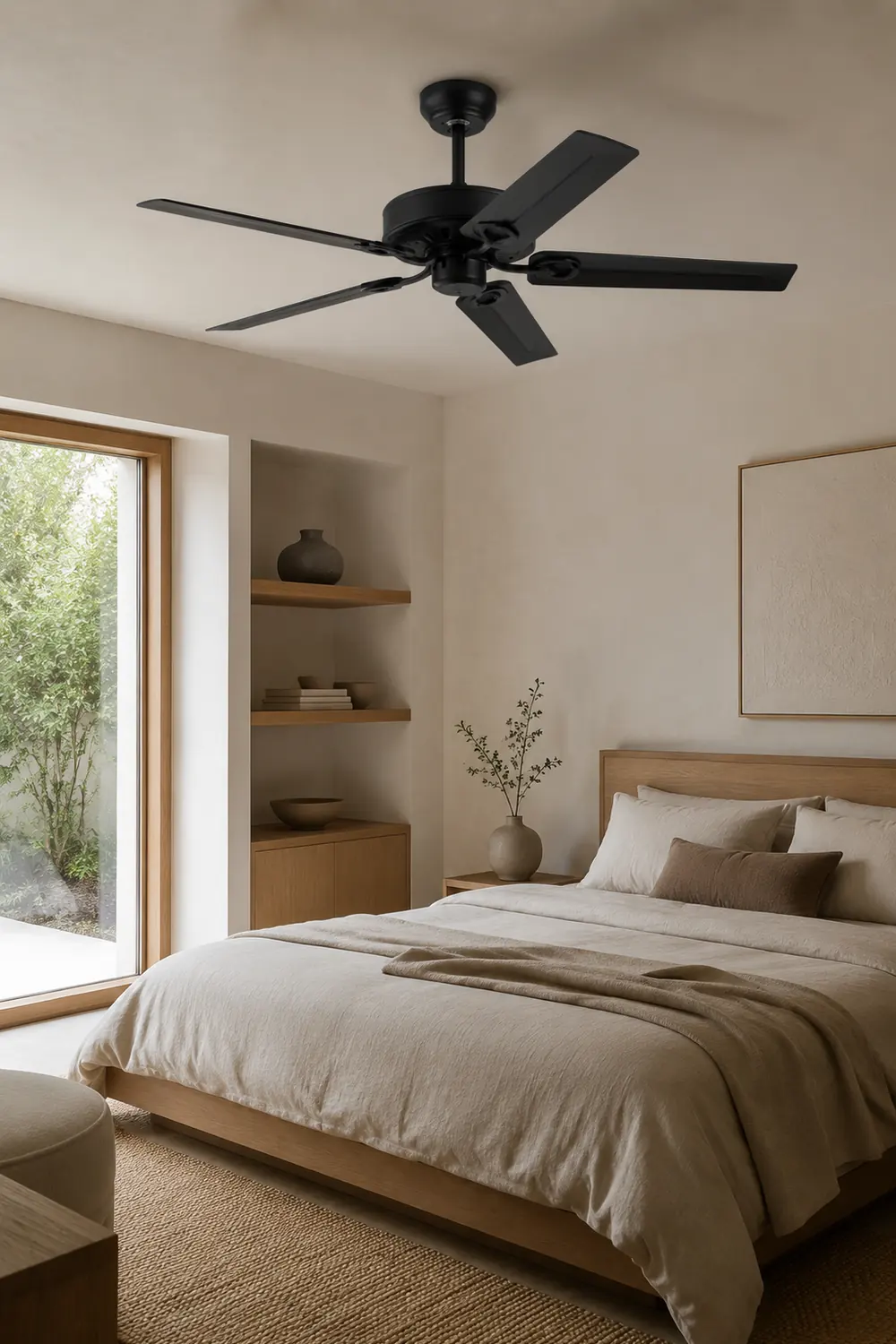 Alessio 5 Blätter Schwarz Deckenventilator, ∅130CM - Lumpaz