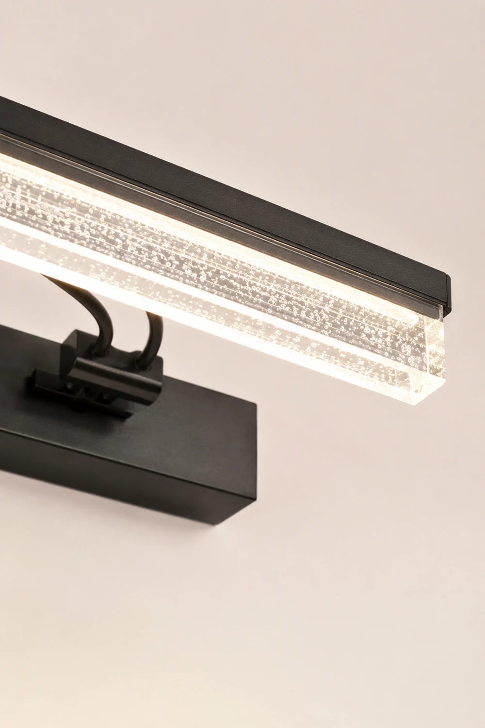 Edge Transparente Lineare Spiegelfront Waschtisch-Wandleuchte, Metall & Acryl, L40/60/80CM - Lumpaz
