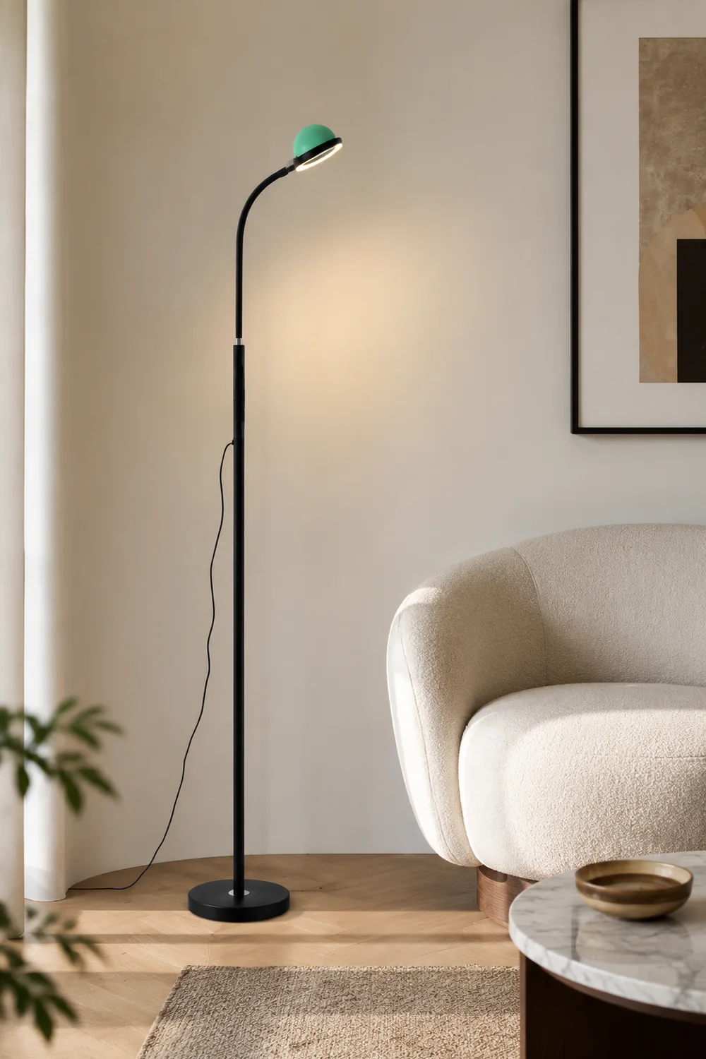 Eryn Kugel-Design Stehleuchte, Metall, 127CM Lang - Lumpaz