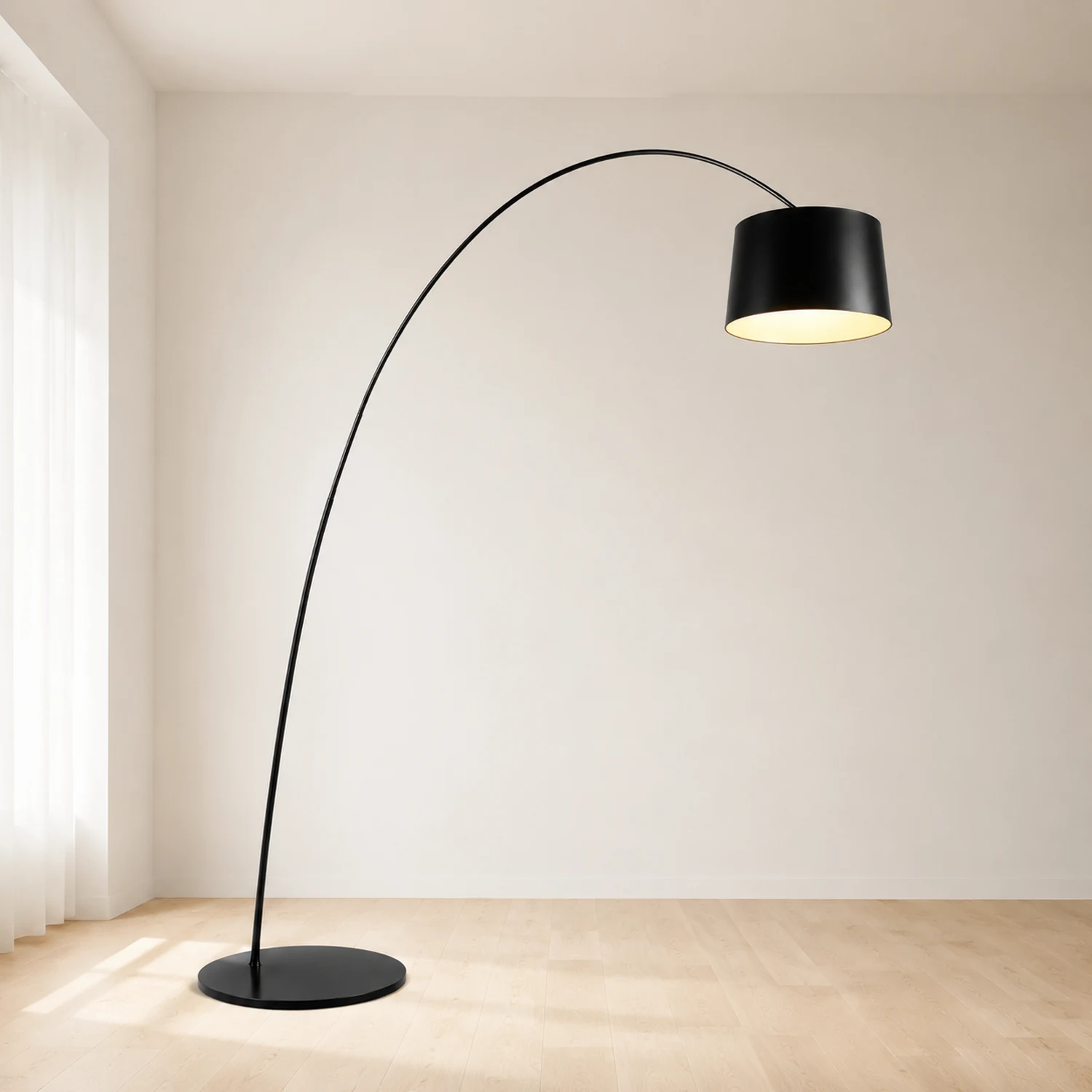 Eryn Bogenform Stehleuchte, Metall, 3 Farben, 220CM Lang - Lumpaz