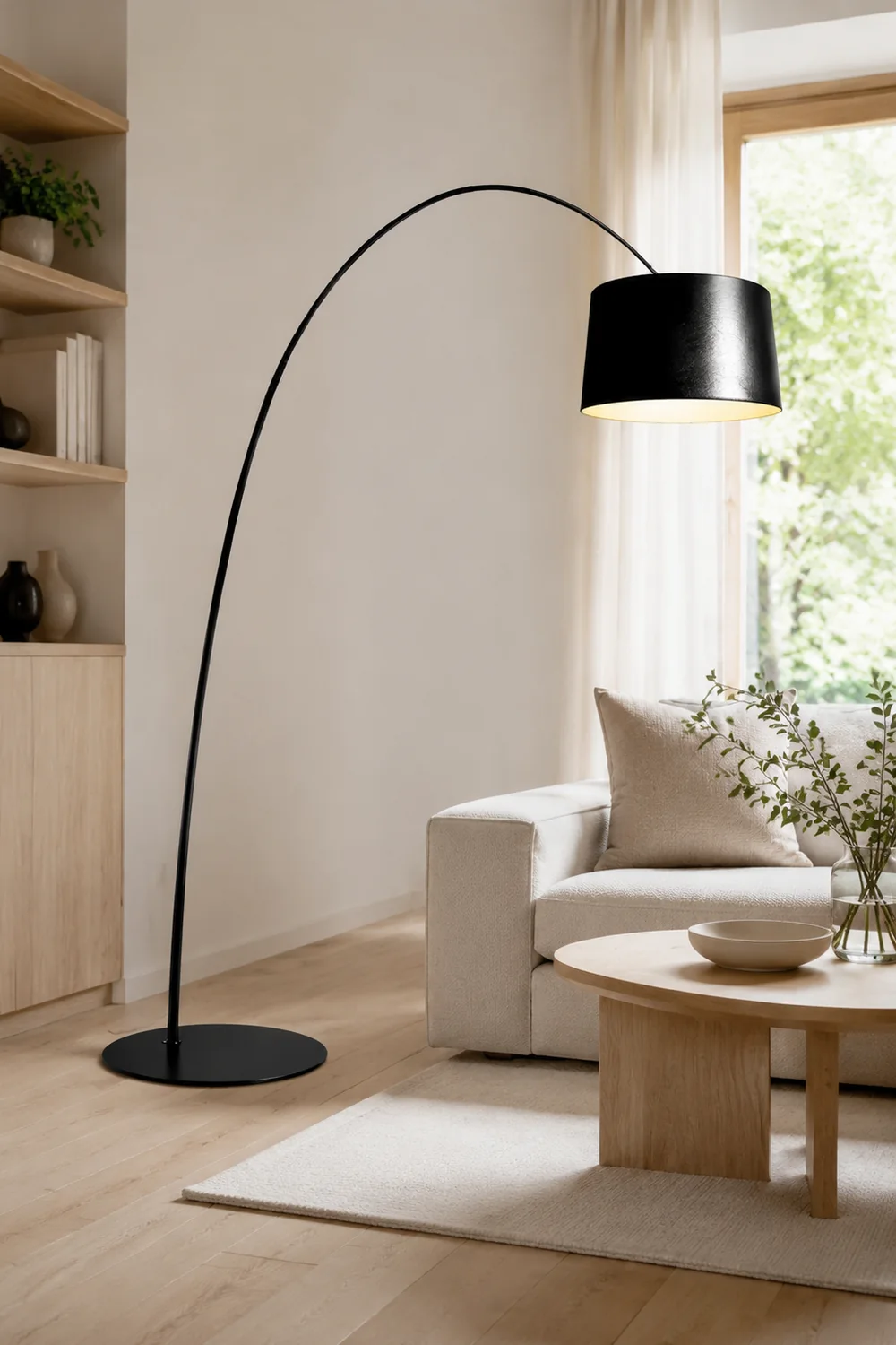 Eryn Bogenform Stehleuchte, Metall, 3 Farben, 220CM Lang - Lumpaz