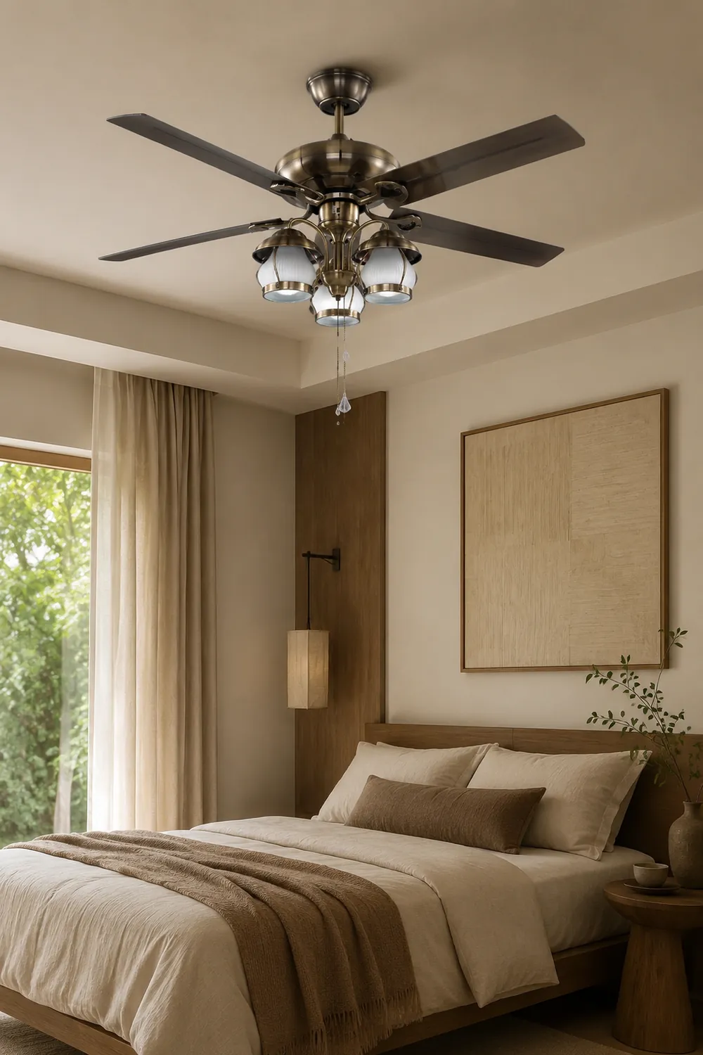 Alessio 4 Blätter Deckenventilator mit Beleuchtung, ∅130CM - Lumpaz