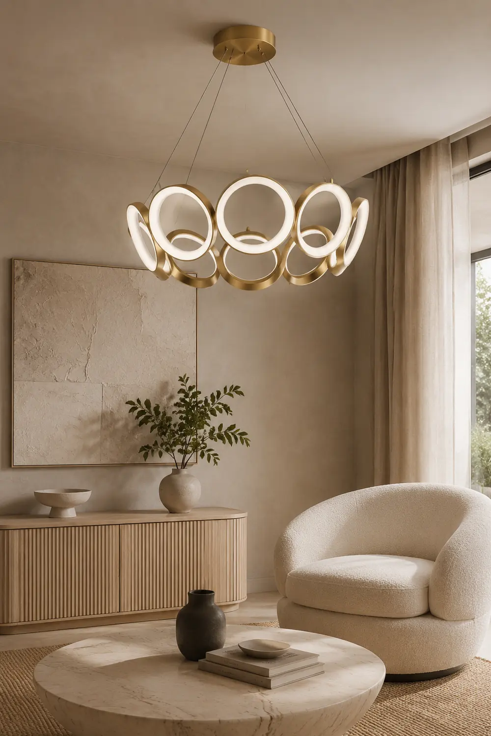 Arisha Pendellampe, Metall, ∅60/75CM - Lumpaz