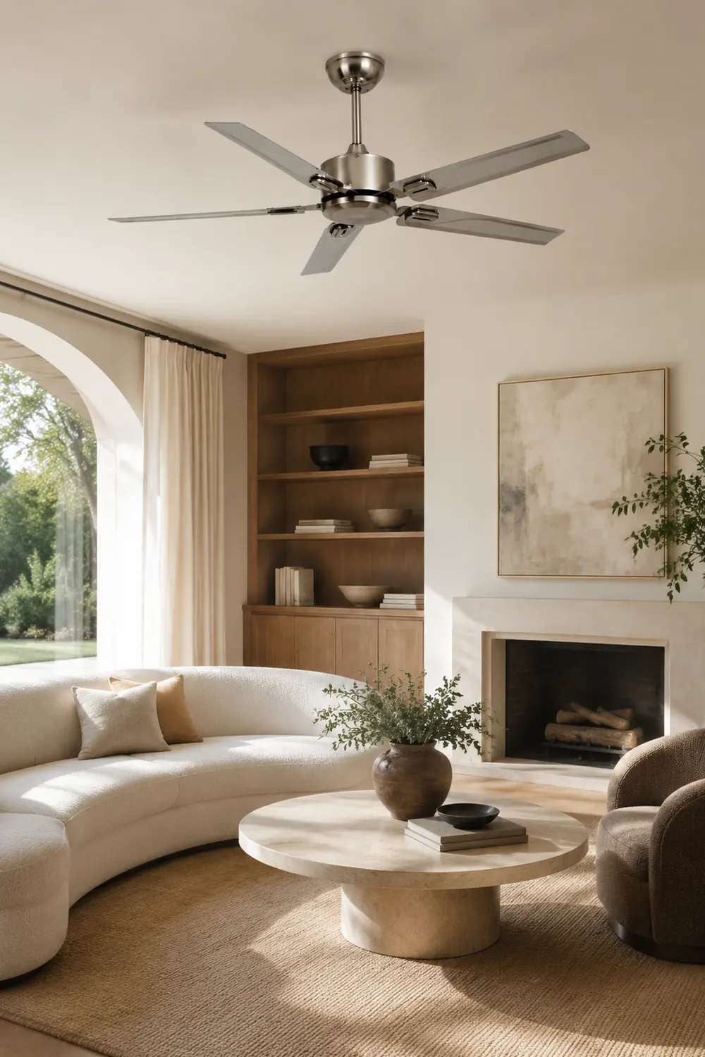 Alessio 5-Blätter Metall Deckenventilator, ∅132CM - Lumpaz