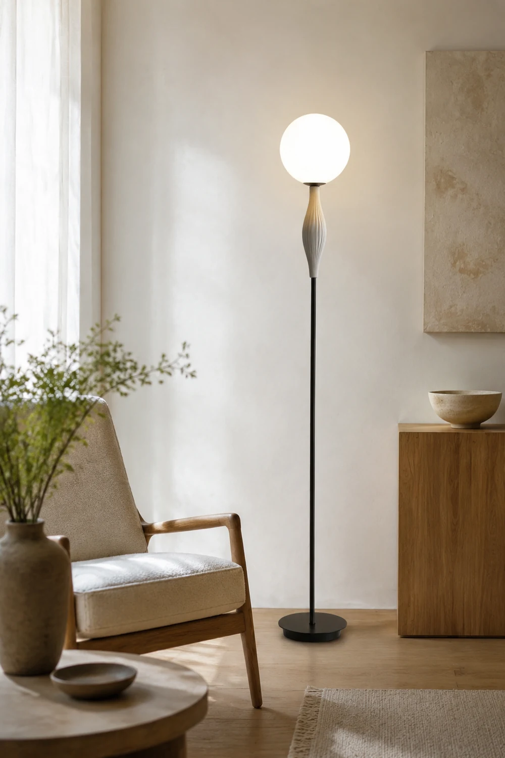 Valentina Kugel-Design Stehleuchte, Metall, 160CM Lang - Lumpaz