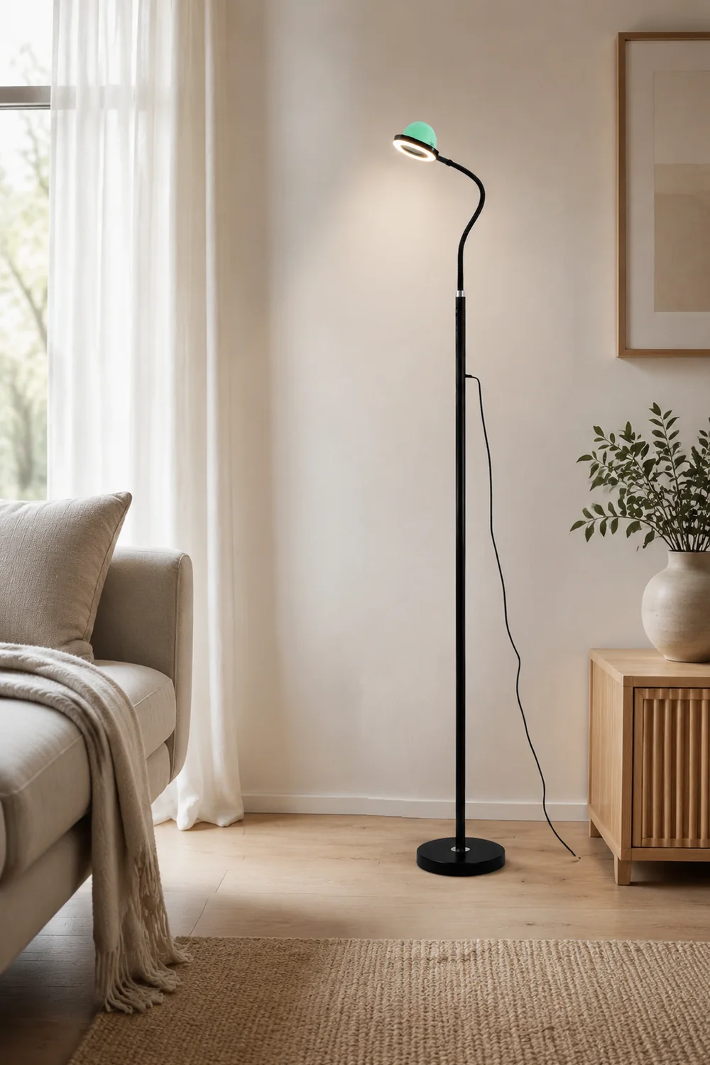 Eryn Kugel-Design Stehleuchte, Metall, 127CM Lang - Lumpaz