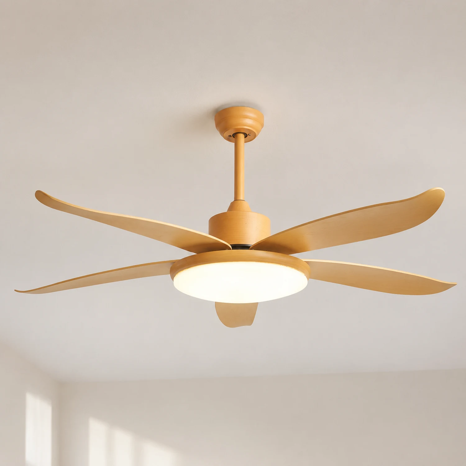 Haydn 5 Blätter Deckenventilator mit Beleuchtung, Metall & Acryl, ∅100/120CM - Lumpaz