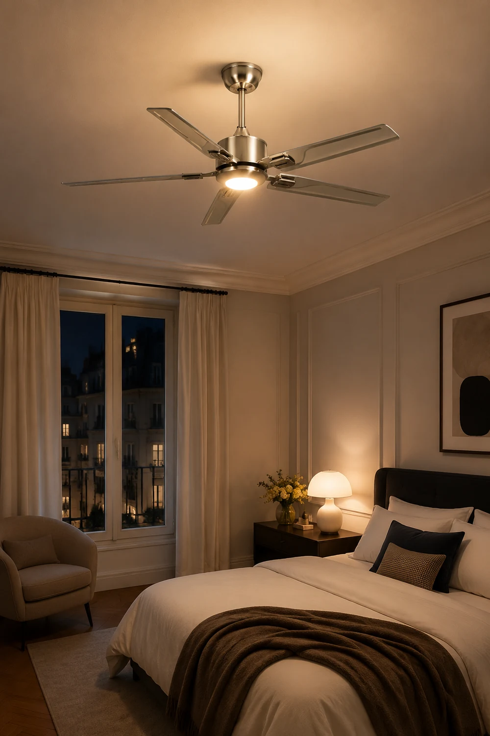 Alessio 5-Blätter Metall Deckenventilator, ∅132CM - Lumpaz
