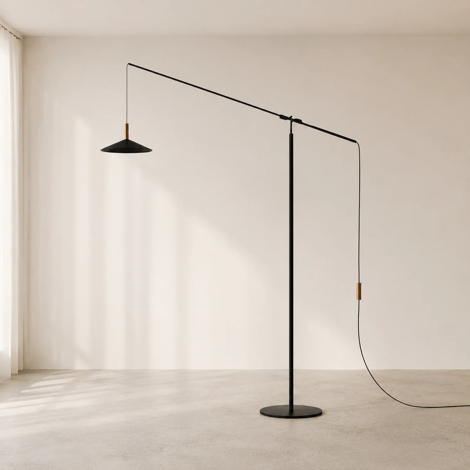 Carins Verstellbar Bogen Stehleuchte, Metall, 196CM Lang - Lumpaz