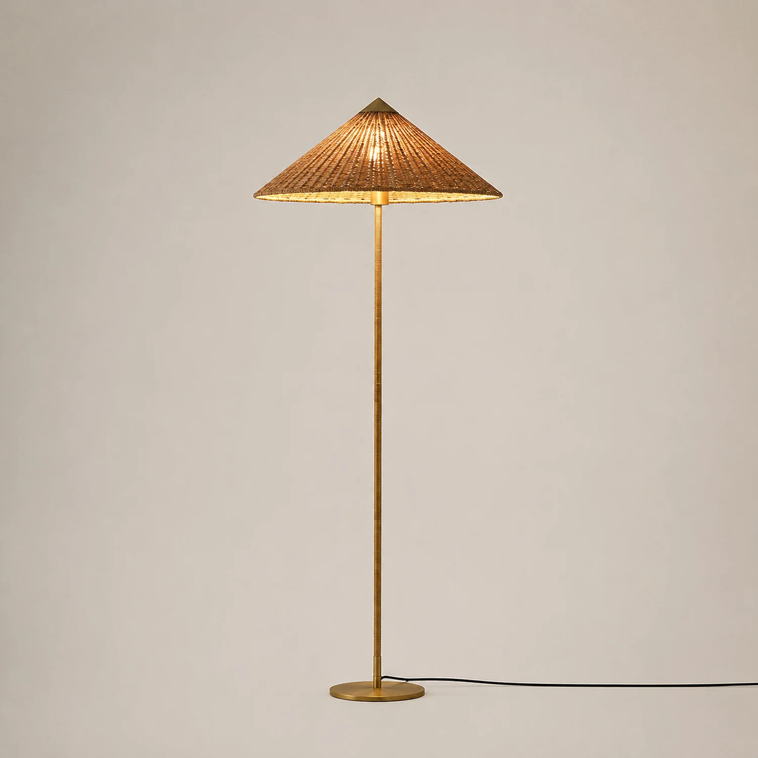 Muto Stehleuchte, Metall & Holz, 152CM Lang - Lumpaz