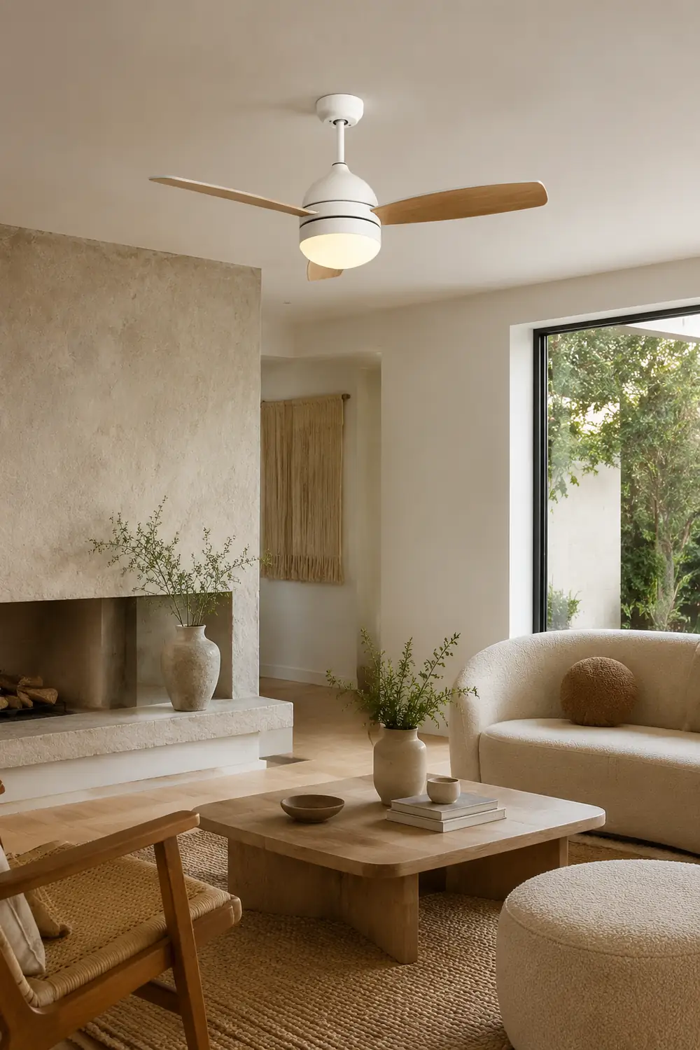 Haydn Modern Elementar Deckenventilator mit Beleuchtung, 3 Farben, ∅105CM - Lumpaz