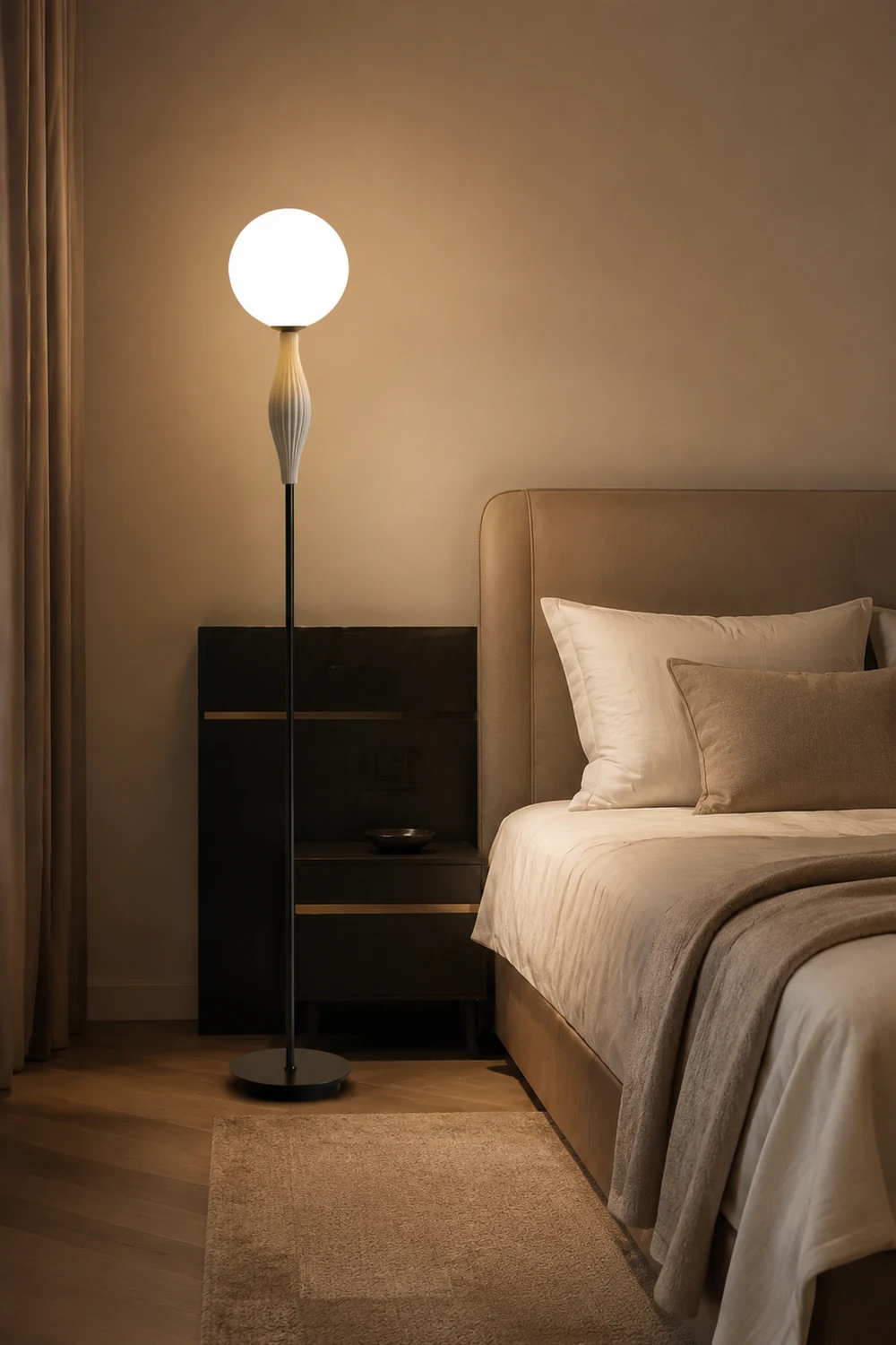 Valentina Kugel-Design Stehleuchte, Metall, 160CM Lang - Lumpaz