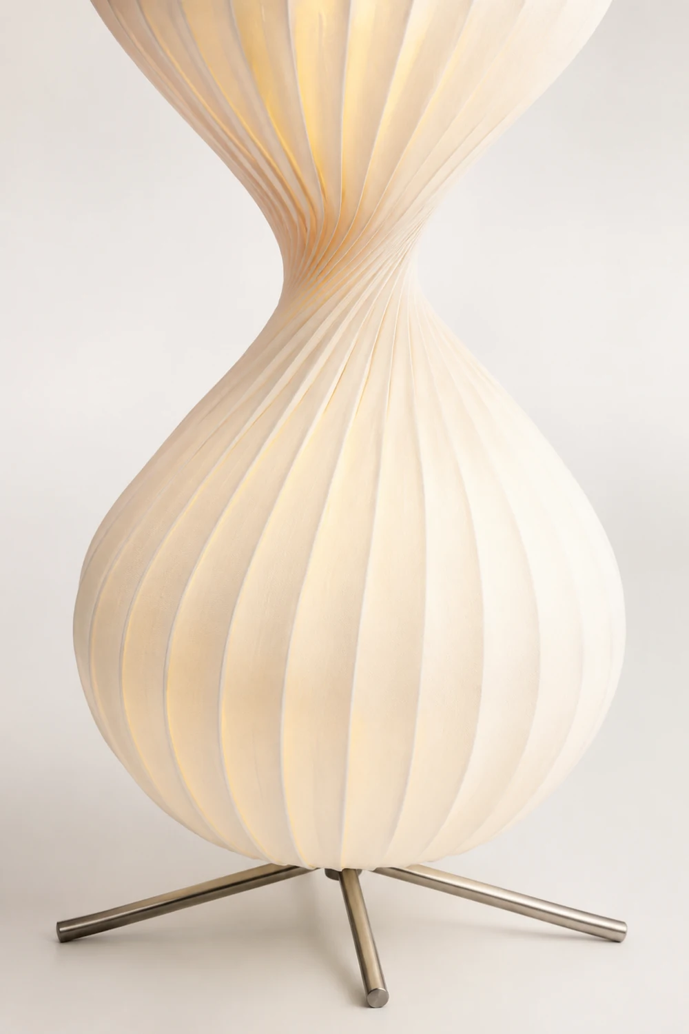 Renée 2/3 Schichten Stehleuchte, Künstlich Stoff & Metall, 109/160CM Lang - Lumpaz