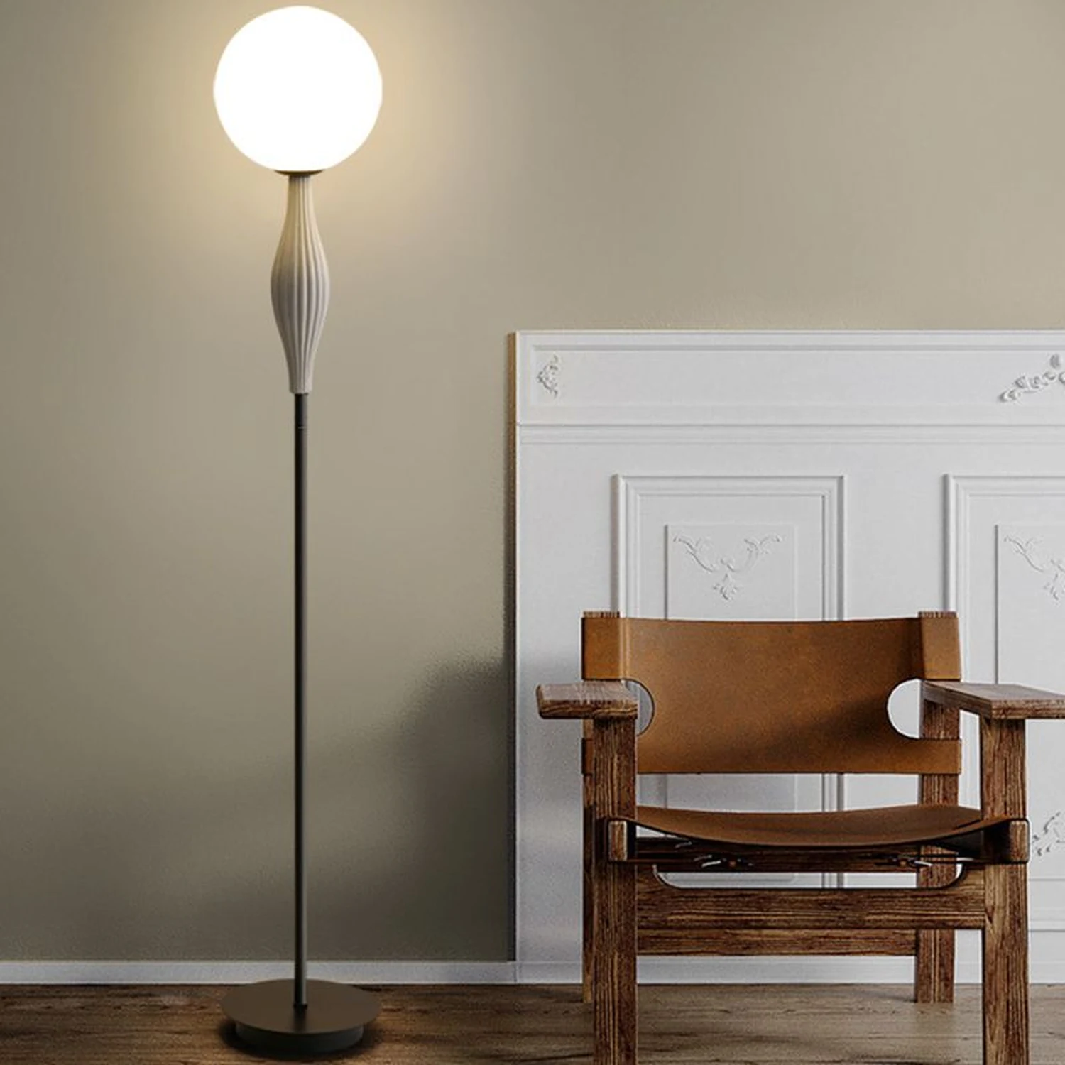 Valentina Kugel-Design Stehleuchte, Metall, 160CM Lang - Lumpaz