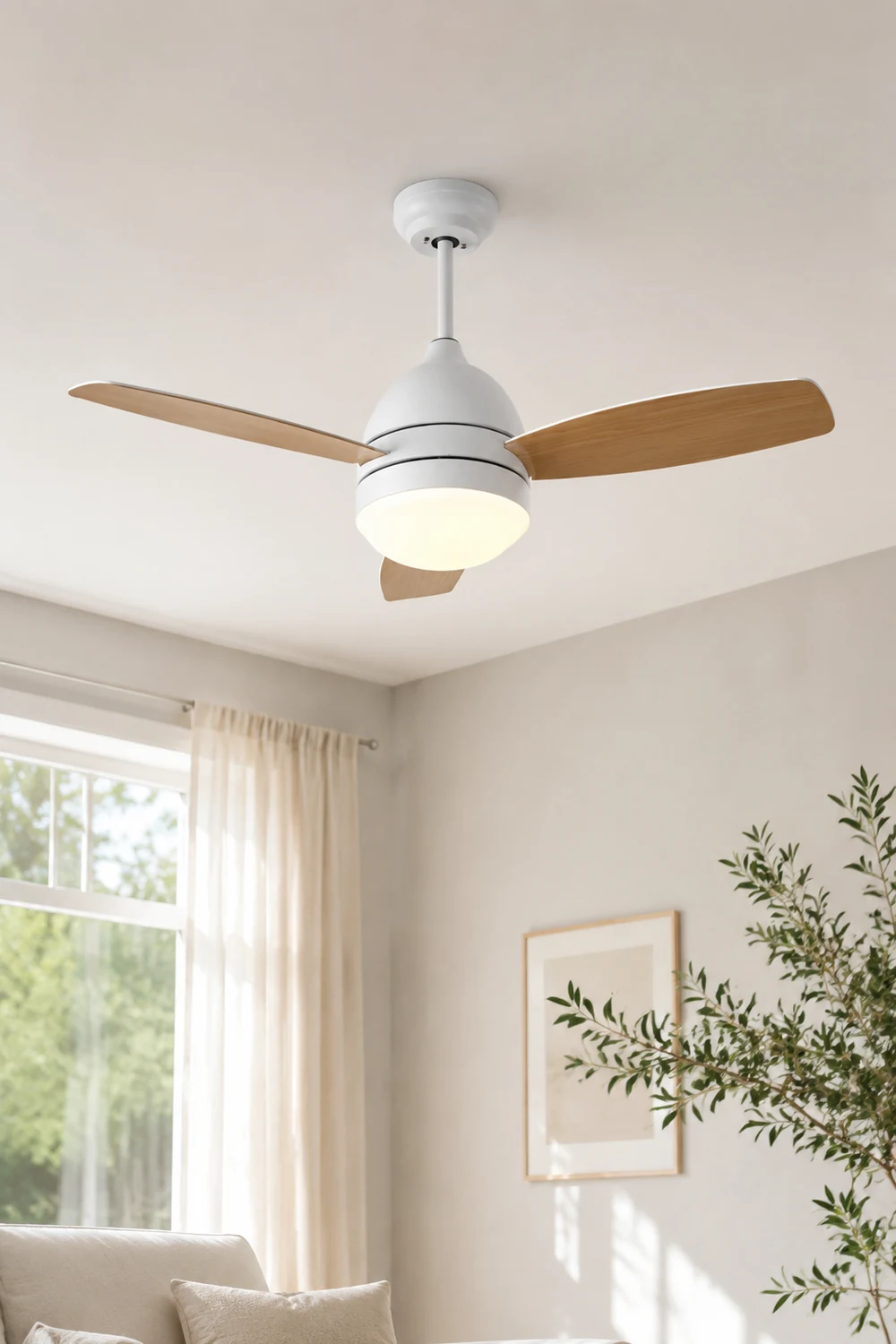 Haydn Modern Elementar Deckenventilator mit Beleuchtung, 3 Farben, ∅105CM - Lumpaz