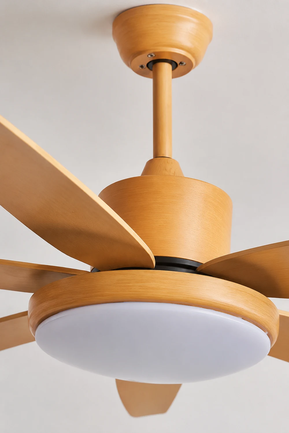 Haydn 5 Blätter Deckenventilator mit Beleuchtung, Metall & Acryl, ∅100/120CM - Lumpaz