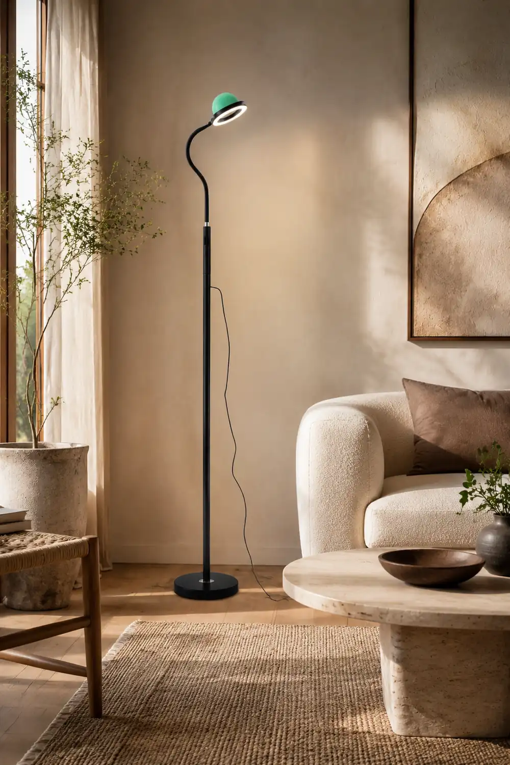 Eryn Kugel-Design Stehleuchte, Metall, 127CM Lang - Lumpaz