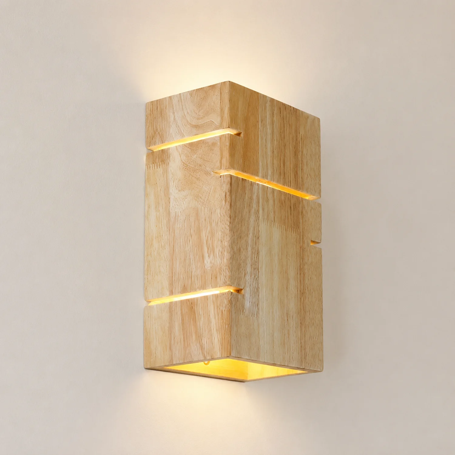 Ozawa Wandleuchte aus Holz, Rechteckig, L25CM - Lumpaz