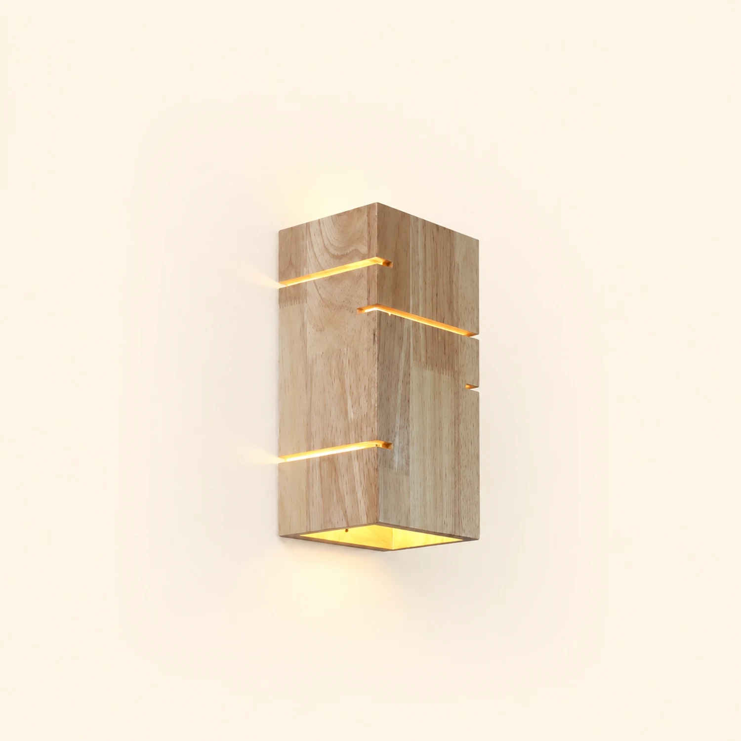 Ozawa Wandleuchte aus Holz, Rechteckig, L25CM - Lumpaz