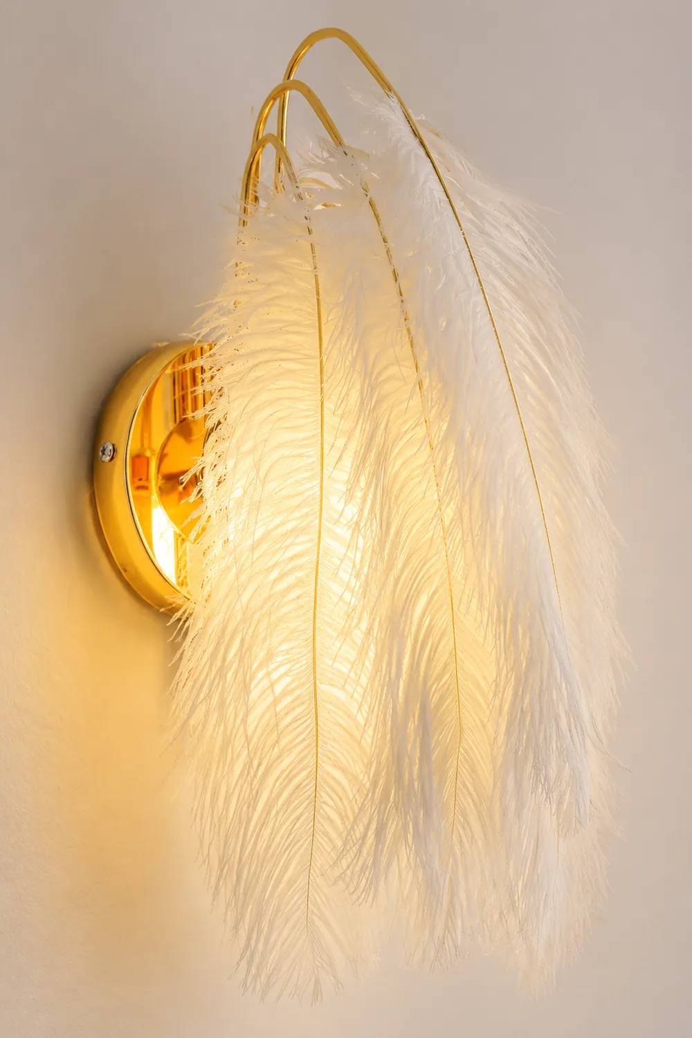 O'Moore Feder Wandleuchte, 38CM Lang - Lumpaz