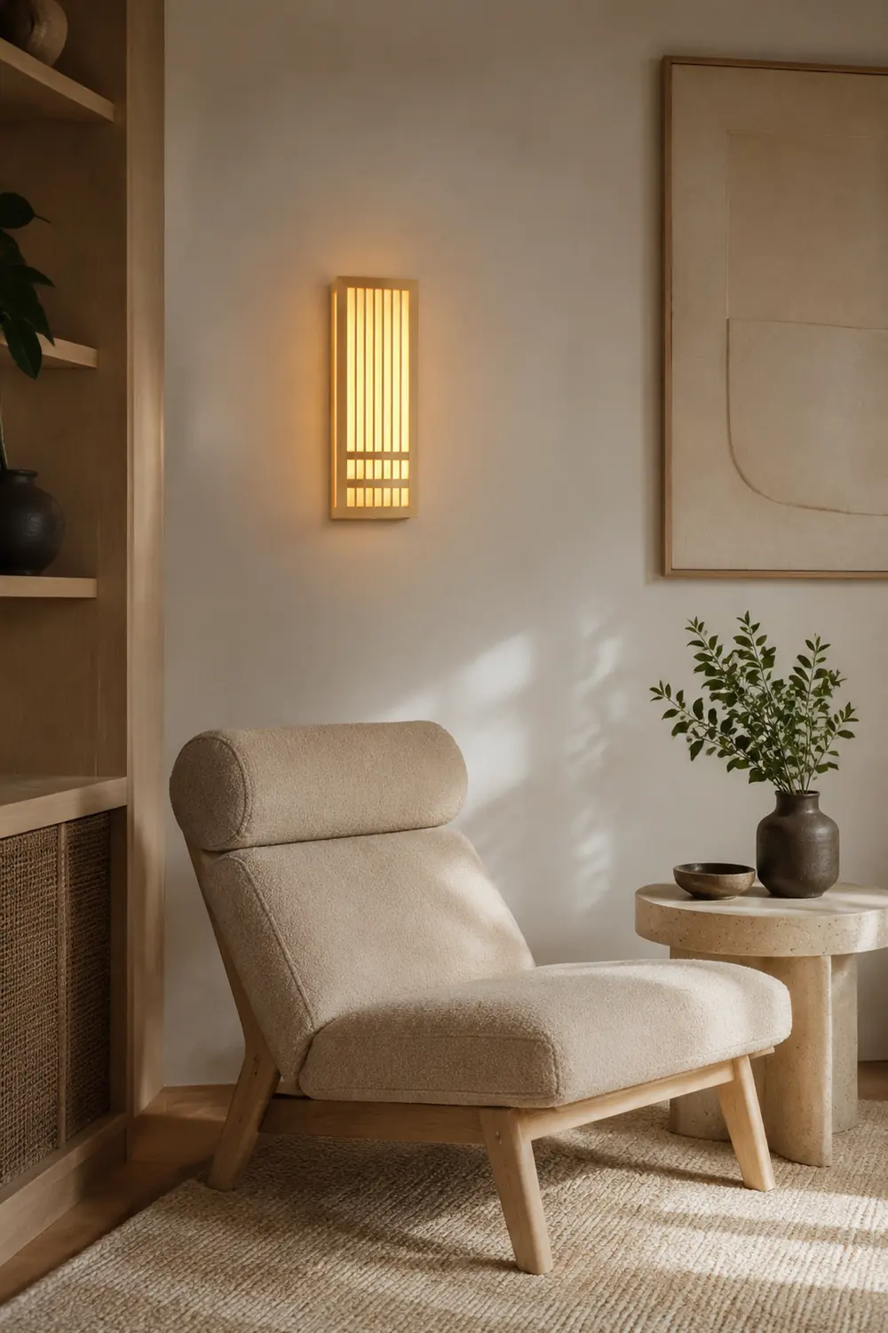Ozawa Rechteckige Wandleuchte aus Holz - Lumpaz