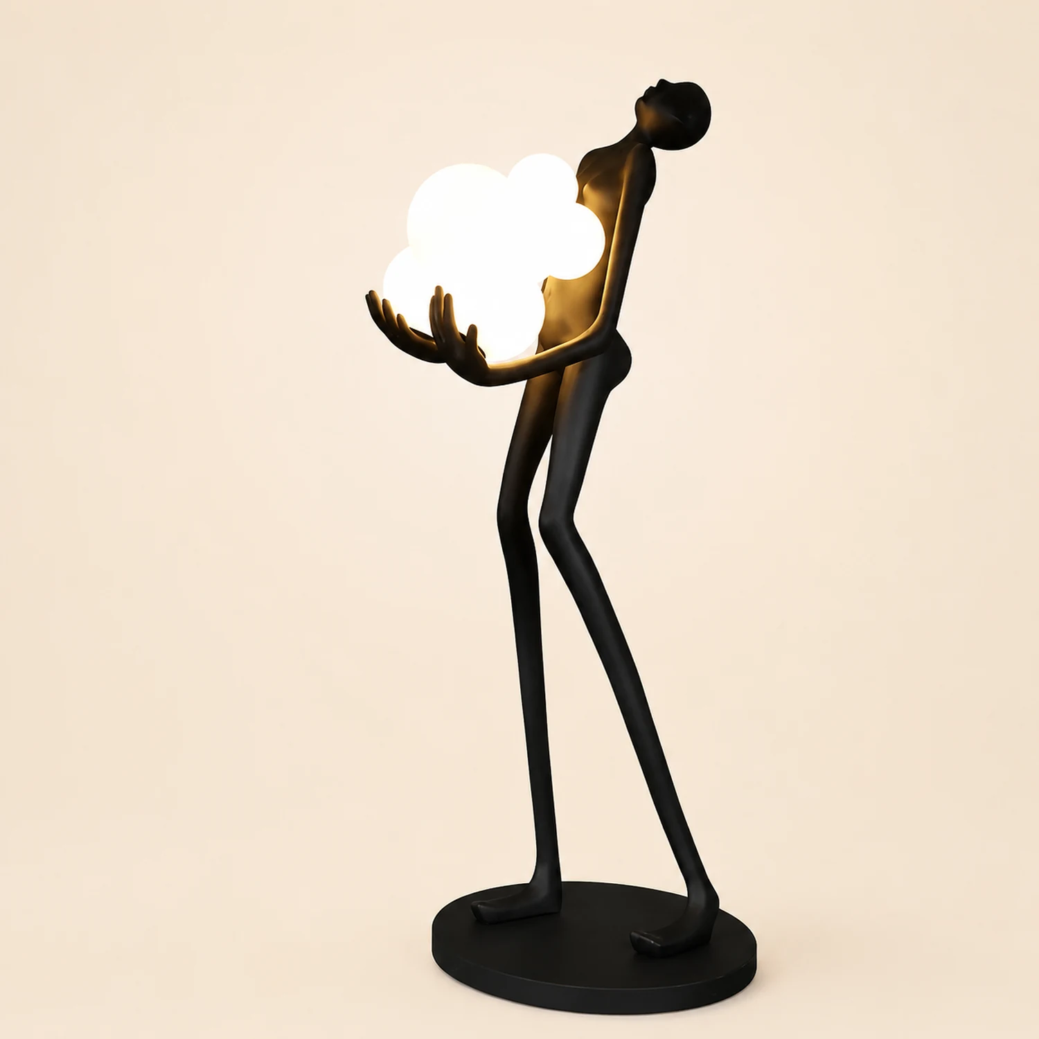 Salgado Mensch Ball Inhaber Stehleuchte, 4/6-flammig, 180/190CM Lang - Lumpaz