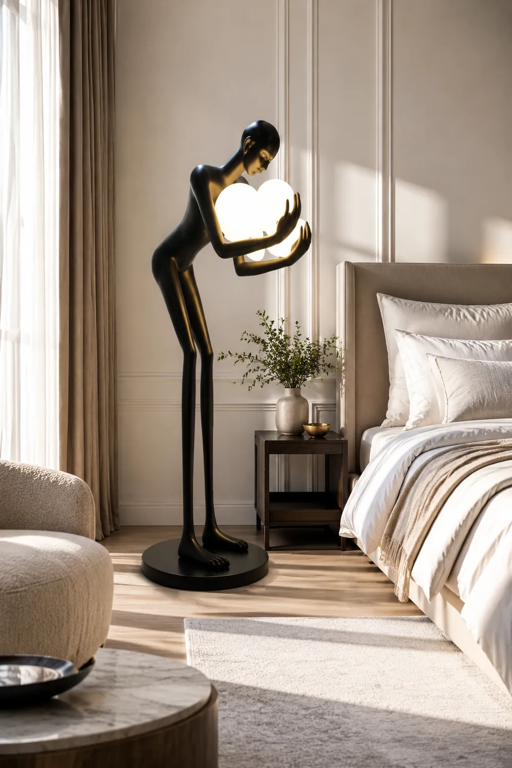 Salgado Mensch Ball Inhaber Stehleuchte, 4/6-flammig, 180/190CM Lang - Lumpaz