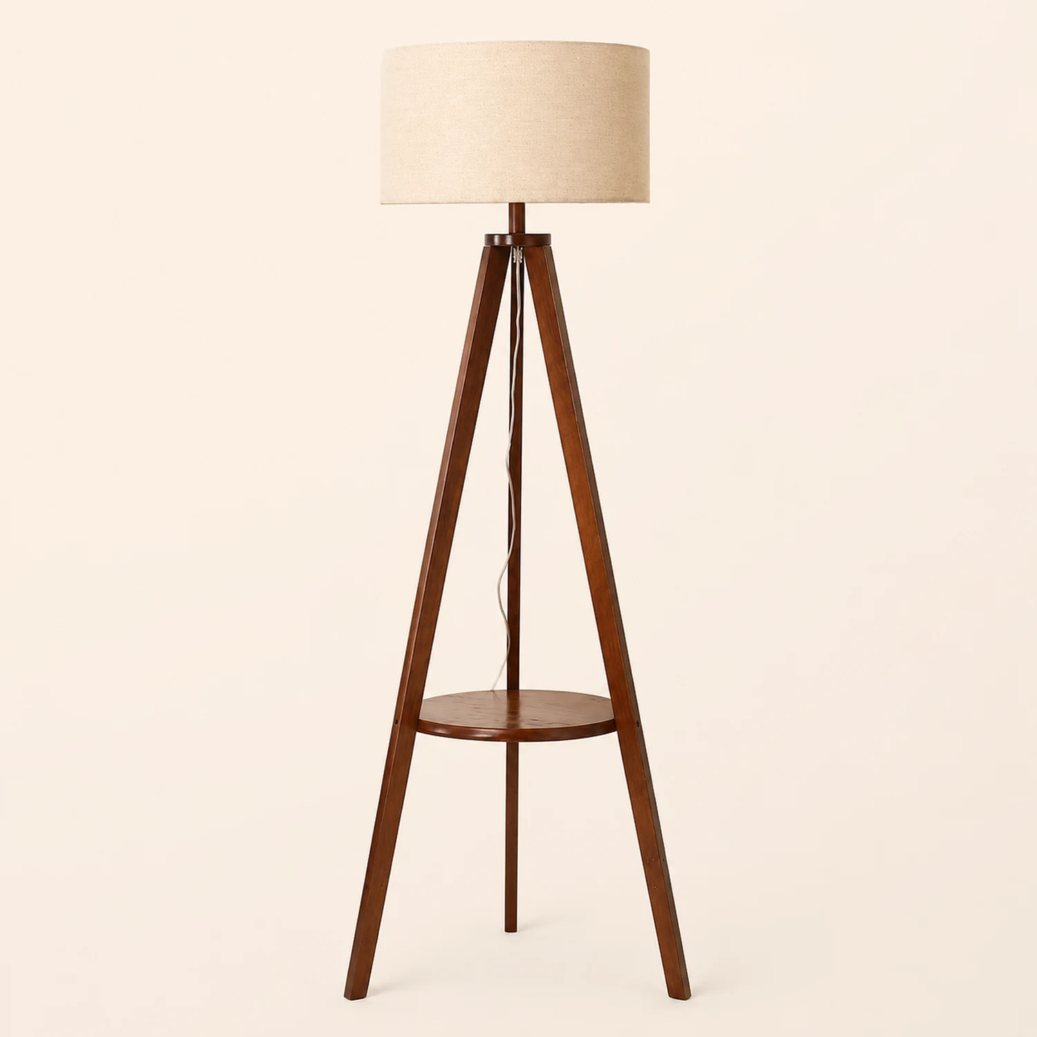 Ozawa Stehleuchte, Holz & Textil, 152CM Lang - Lumpaz