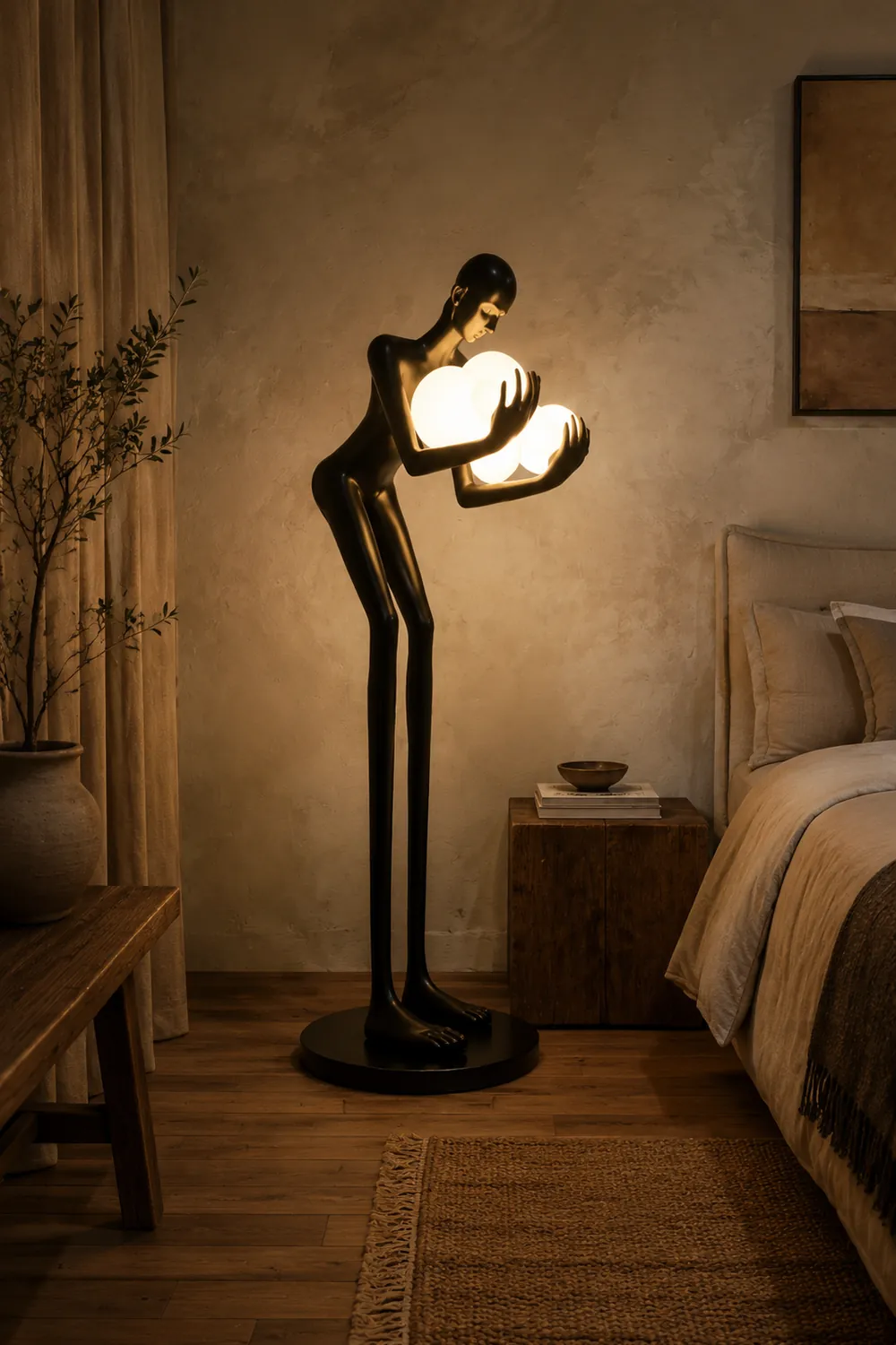 Salgado Mensch Ball Inhaber Stehleuchte, 4/6-flammig, 180/190CM Lang - Lumpaz