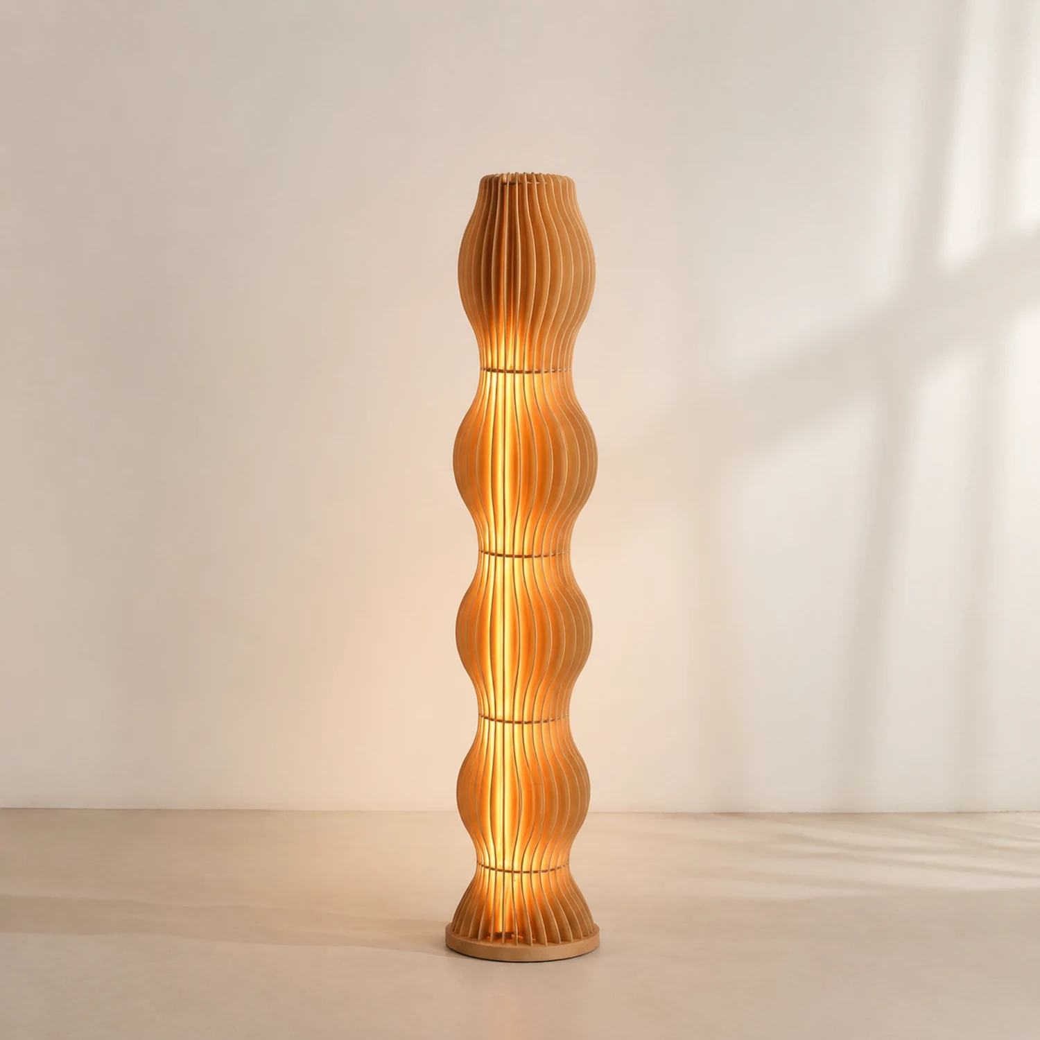 Ozawa Stehleuchte, Textil & Holz, 95CM Lang - Lumpaz