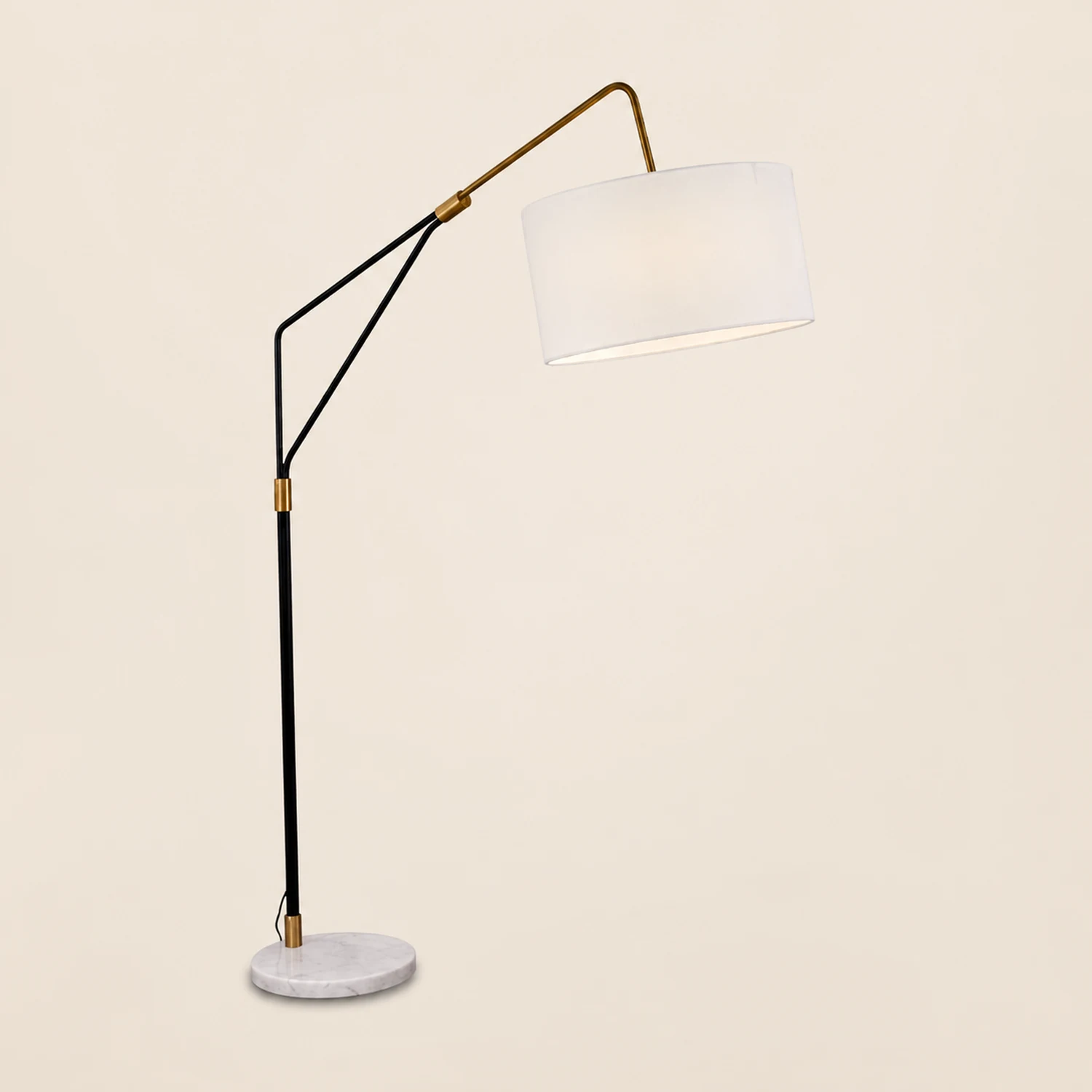 Eryn Elementar Stehleuchte, Metall & Textil, 180CM Lang - Lumpaz