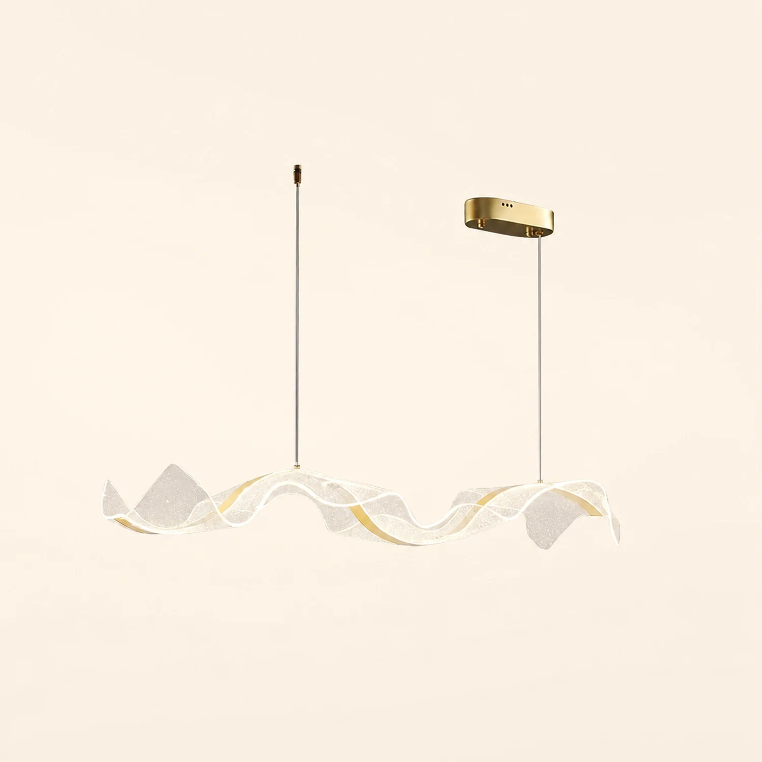 Kirsten Wellenförmige Pendelleuchte, L 100CM - Lumpaz