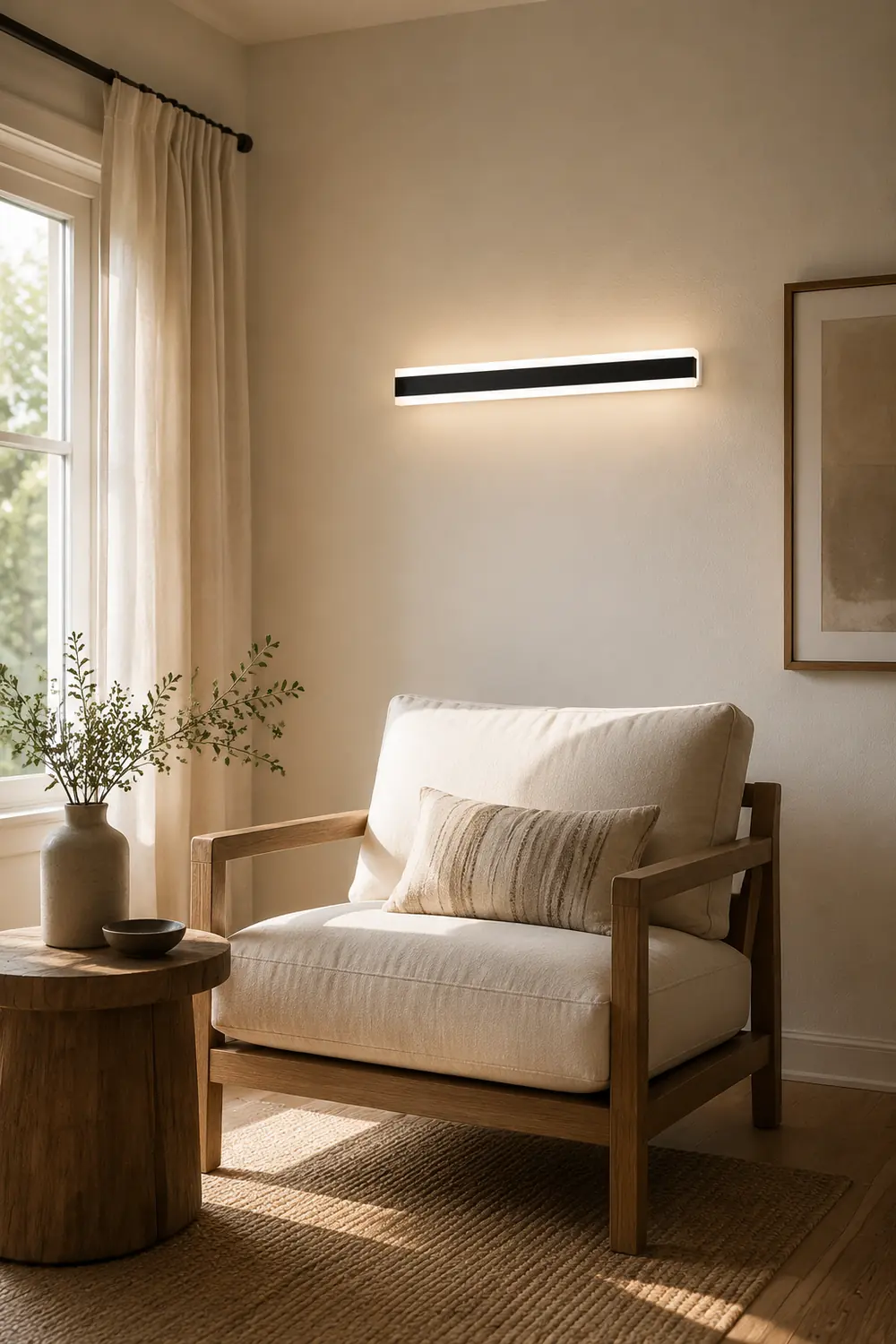 Edge Minimalist Linear Spiegelfront Waschtisch-Wandleuchte, L30/40/60/80/100CM - Lumpaz