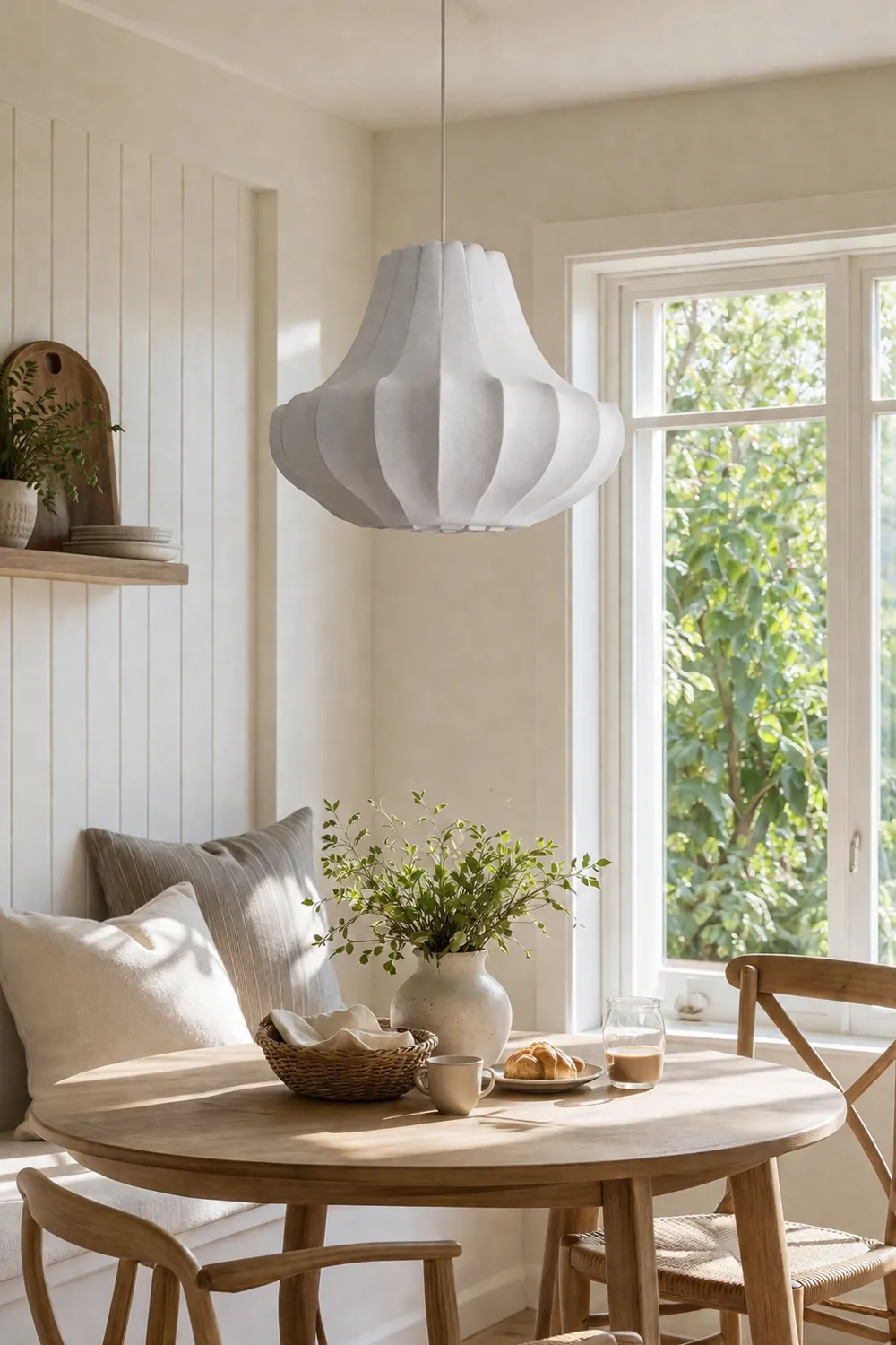 Renée Künstliche Gewebe Pendelleuchte, ∅40/55/57CM - Lumpaz