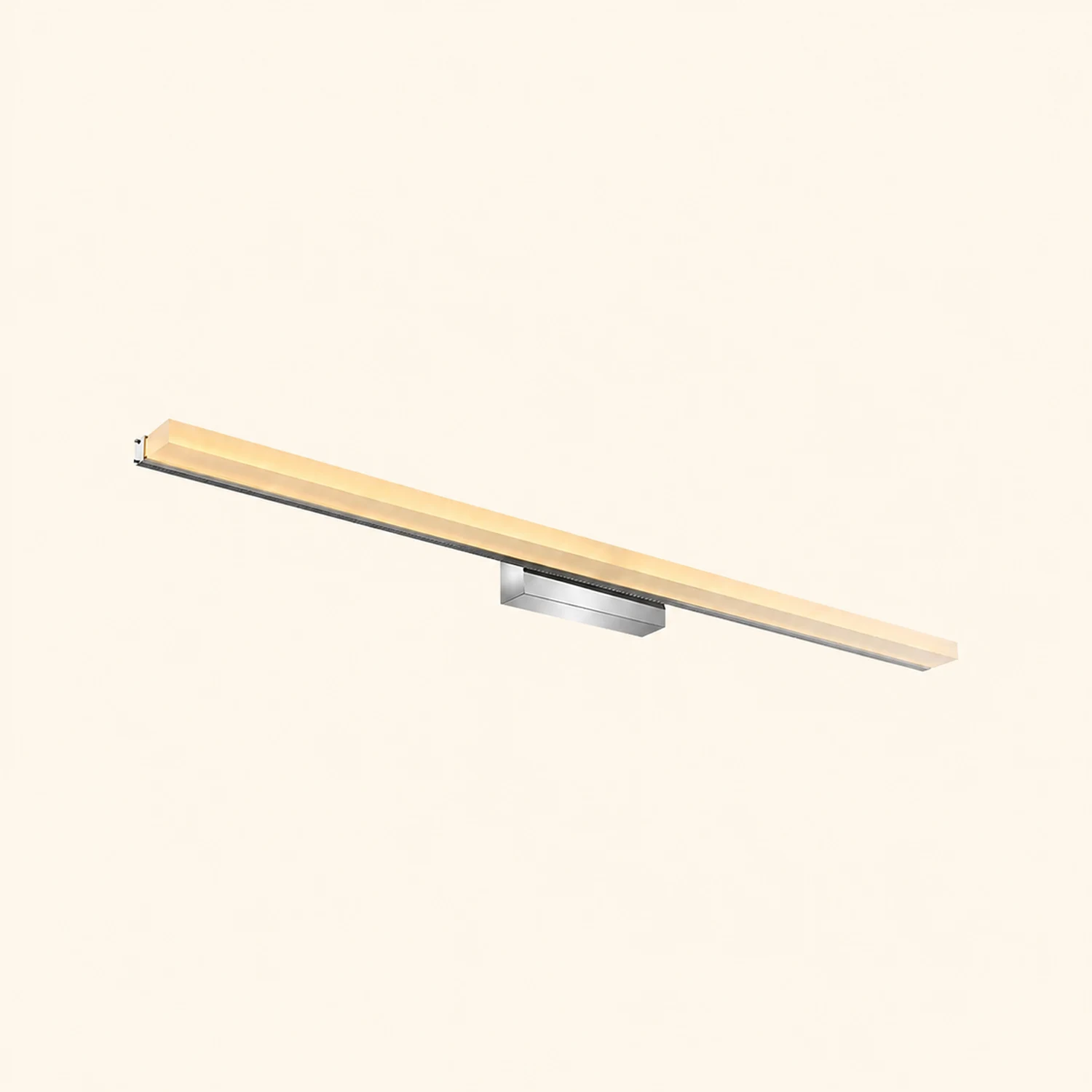Leigh Grundlegende Rechteckige Spiegelfront Waschtisch-Wandleuchte, Metall & Acryl, L40/60/80/100CM - Lumpaz