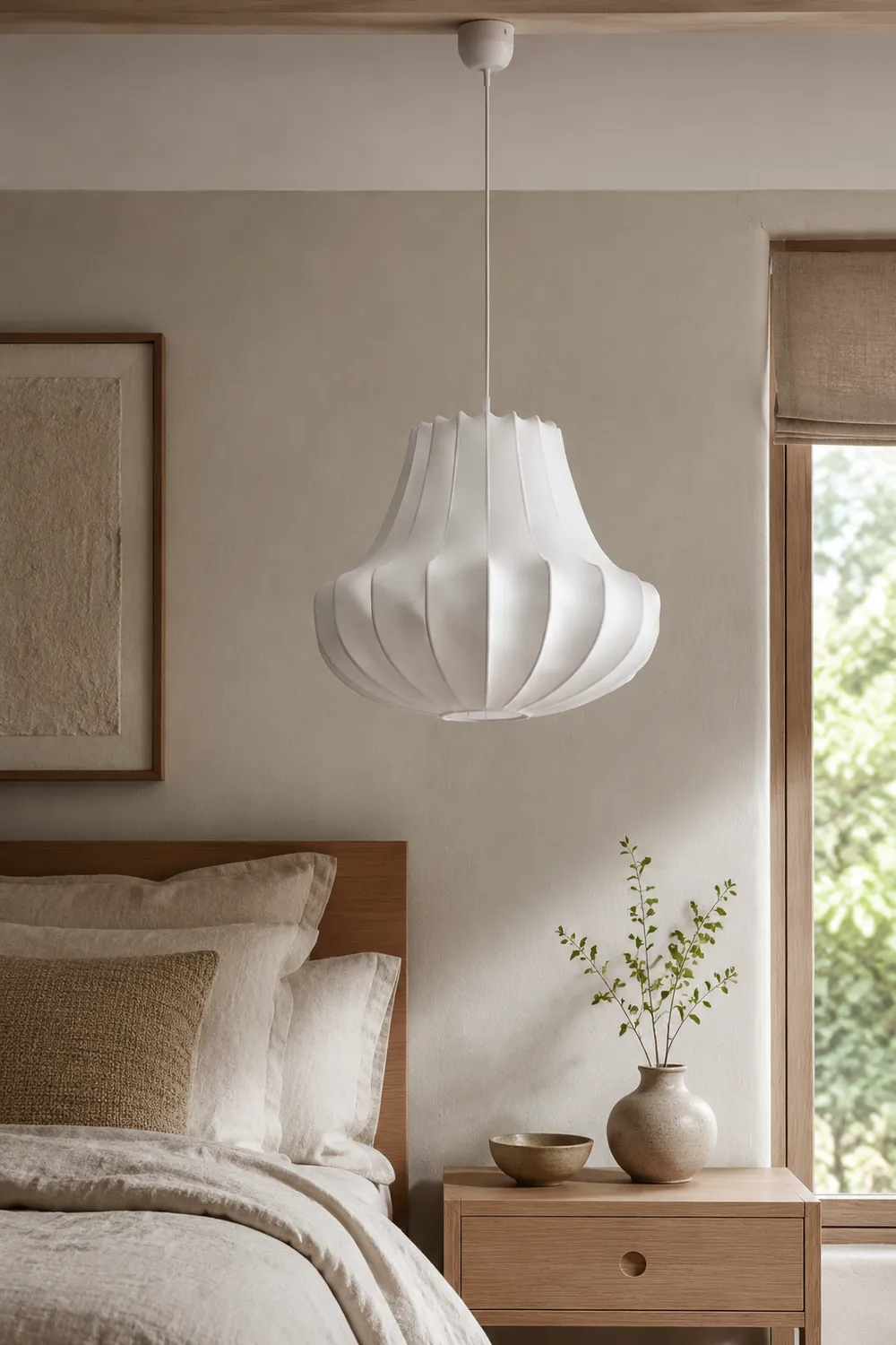 Renée Künstliche Gewebe Pendelleuchte, ∅40/55/57CM - Lumpaz