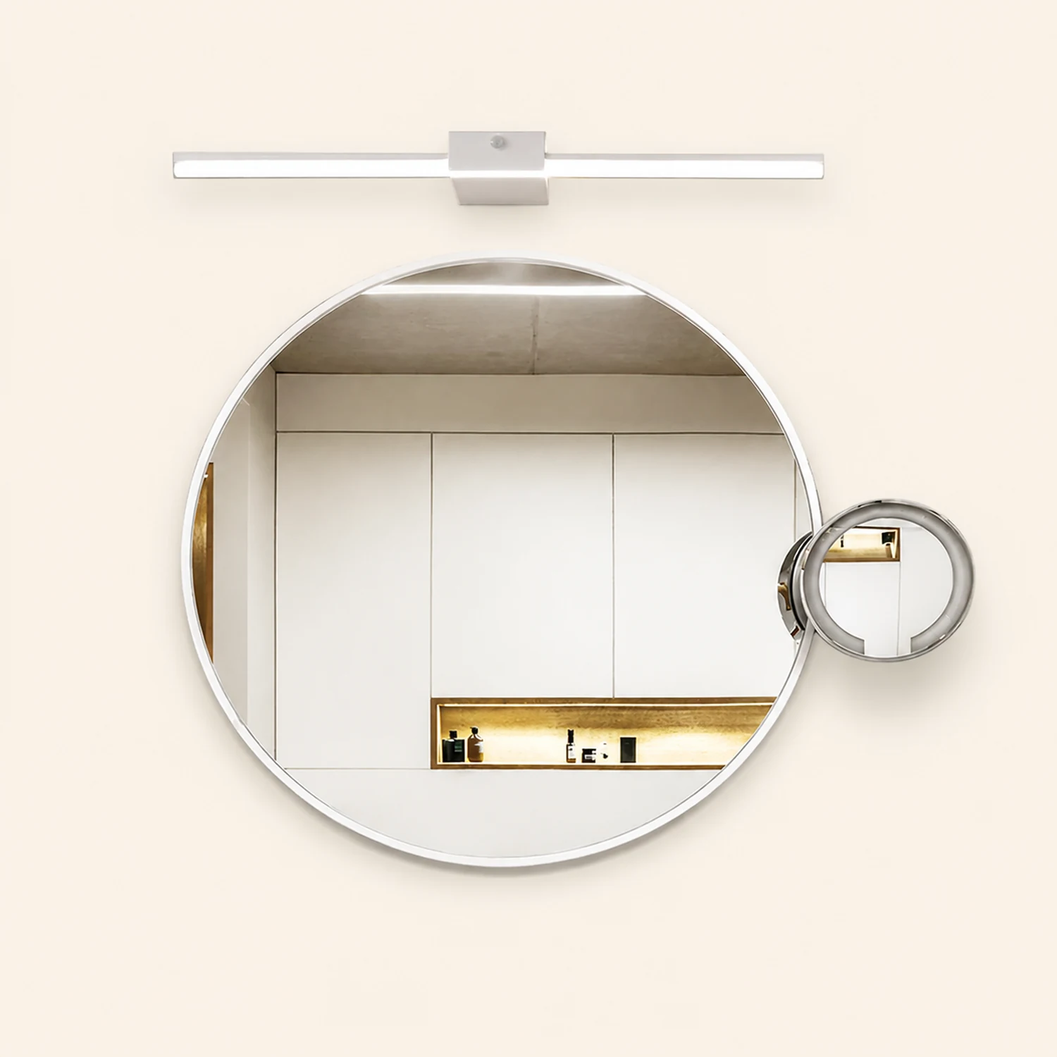 Edge Minimalistische Lineare Spiegelfront Waschtisch-Wandleuchte, L 40/60/80/100CM - Lumpaz