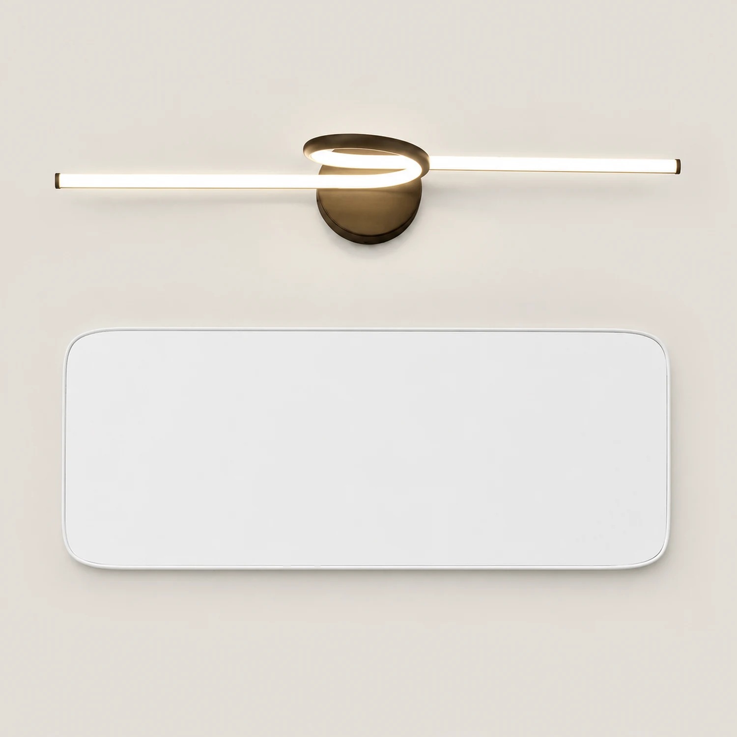 Leigh Spiegelfront Waschtisch-Wandleuchte, L 60/80CM - Lumpaz