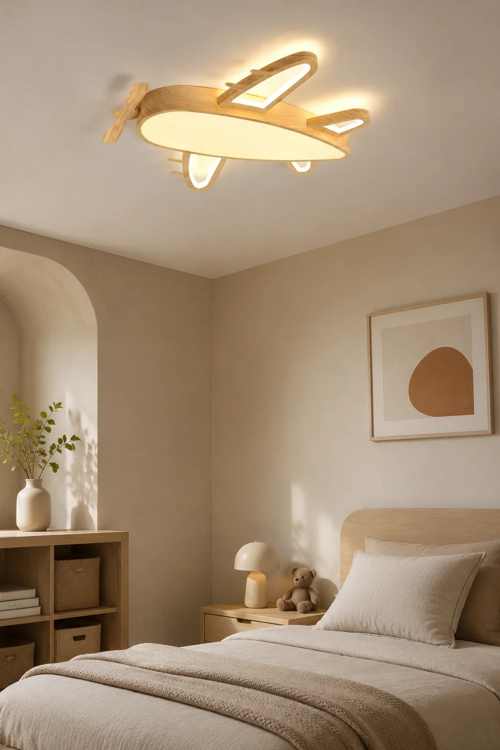 Minori Flugzeugform Deckenleuchte, L 52/66CM - Lumpaz