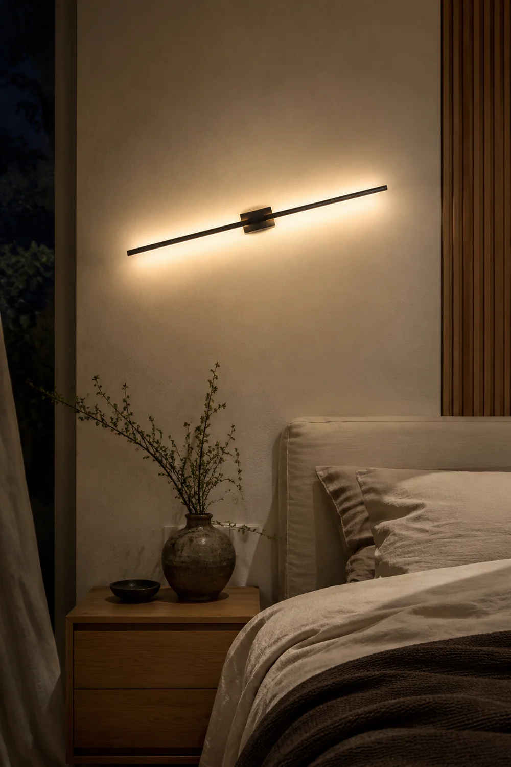 Leigh Spiegelfront Waschtisch-Wandlampe, L 60/100CM - Lumpaz