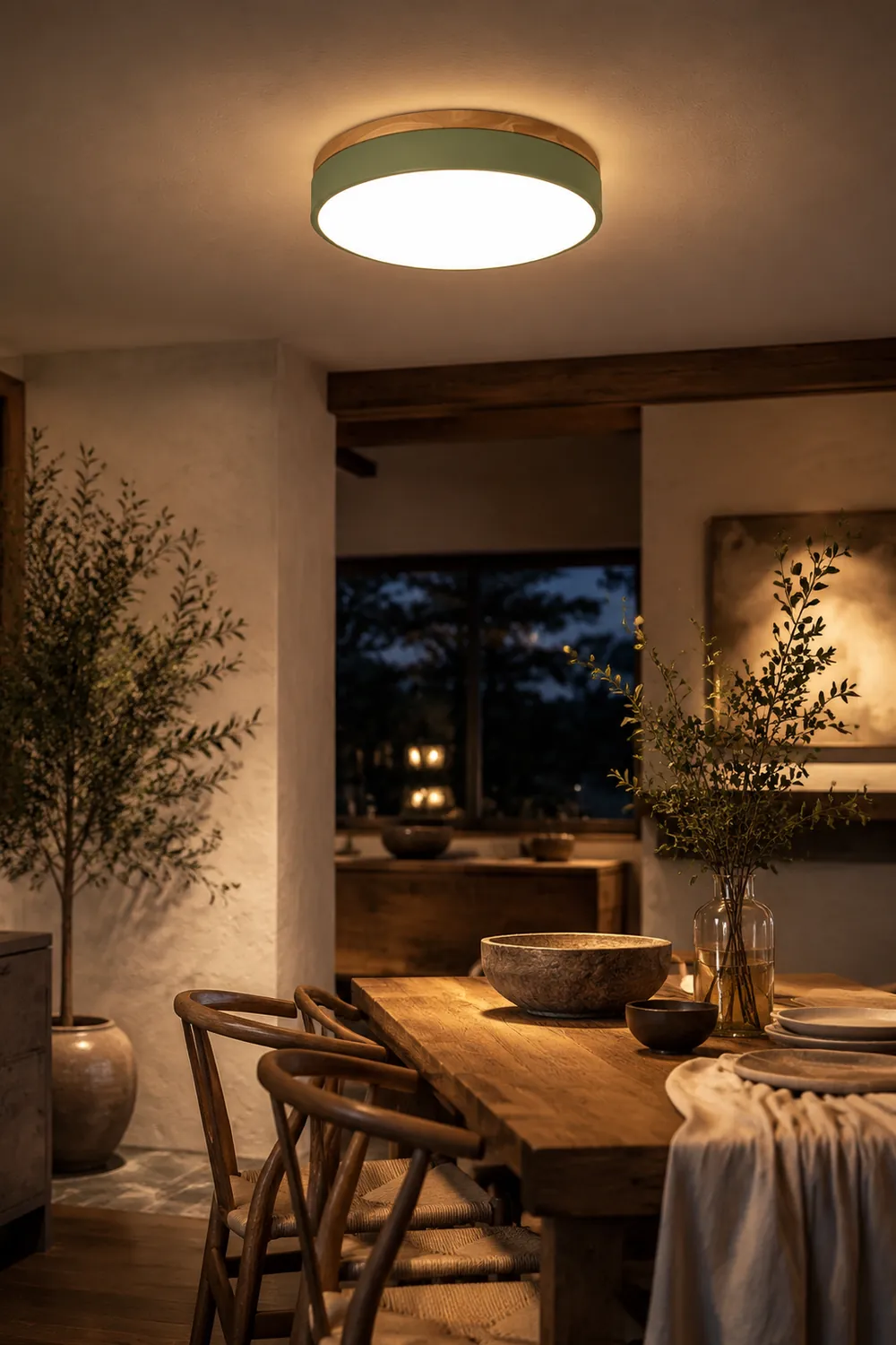 Morandi Deckenleuchte, Metall & Holz, ∅30/40/50CM - Lumpaz