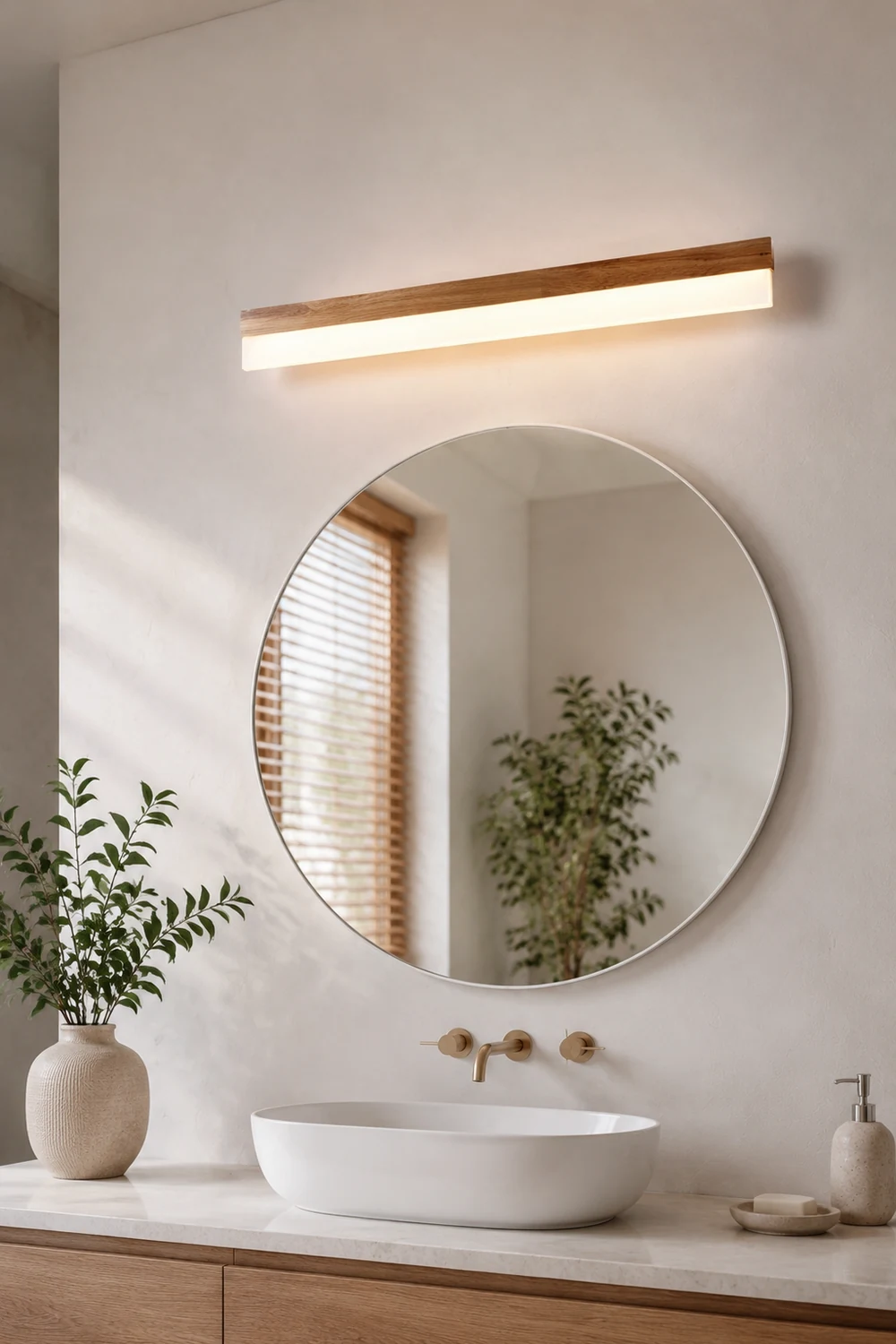Ozawa Spiegelfront Eitelkeit Wandleuchte, Rechteckig & Bogenform, L40/60/80CM - Lumpaz