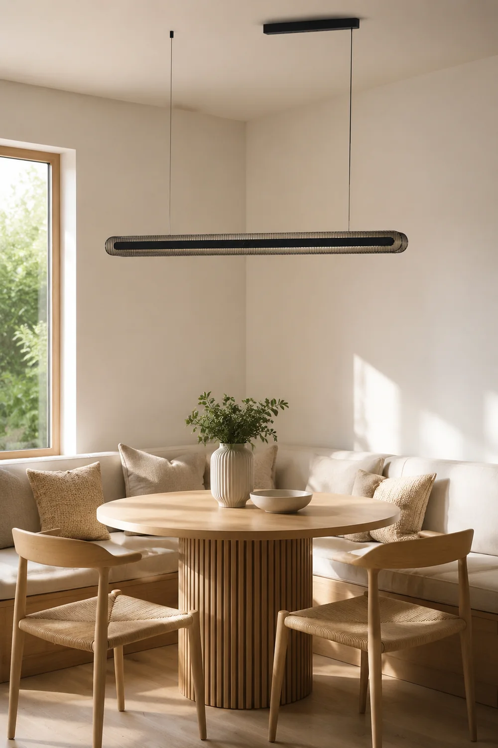 Evette Schwarze Pendelleuchte, L 100/120/140CM - Lumpaz