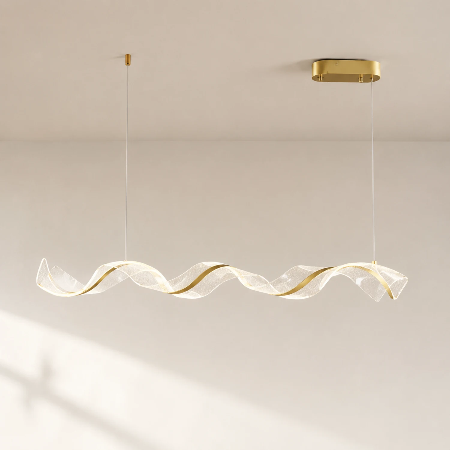 Kirsten Wellenförmige Pendelleuchte, L 100CM - Lumpaz