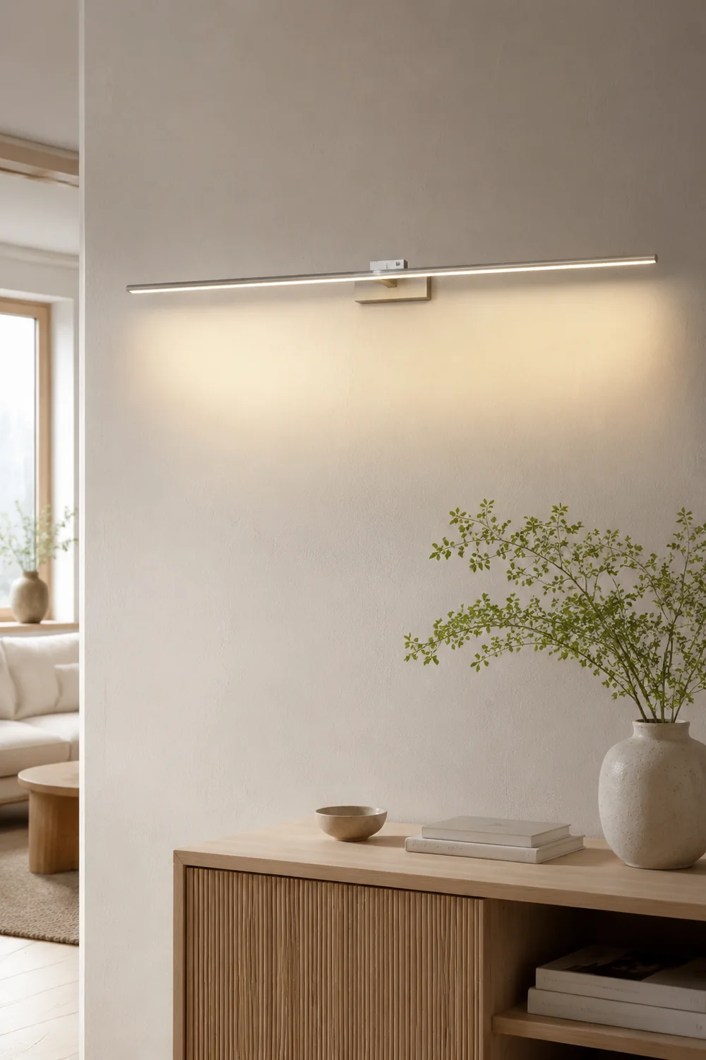 Leigh Spiegelfront Waschtisch-Wandleuchte, L 60/80/100CM - Lumpaz