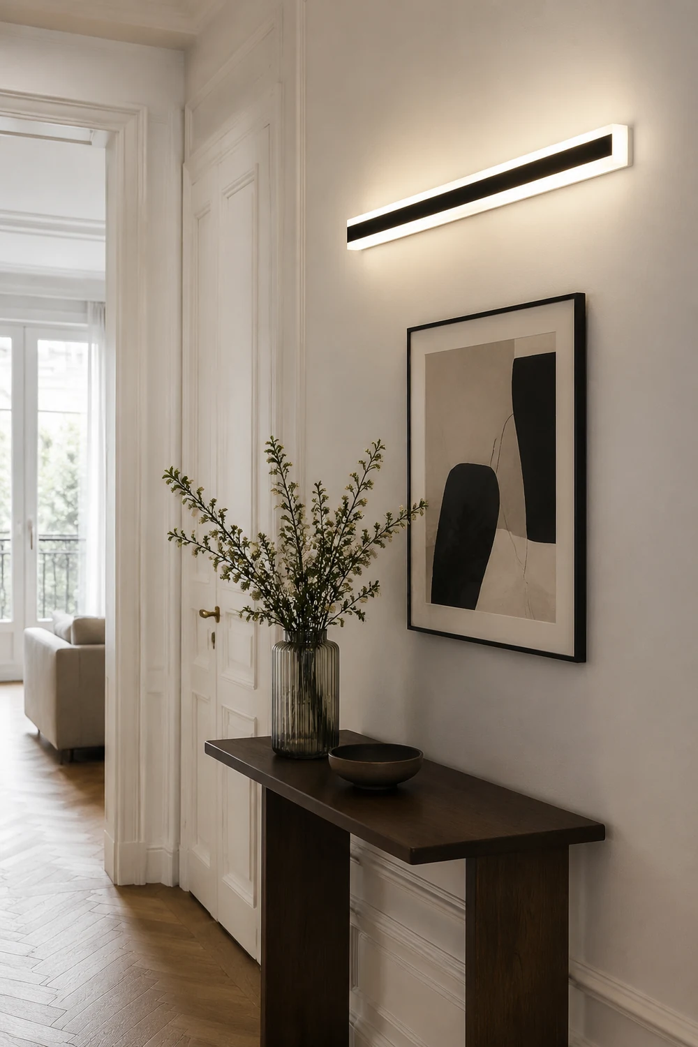 Edge Minimalist Linear Spiegelfront Waschtisch-Wandleuchte, L30/40/60/80/100CM - Lumpaz