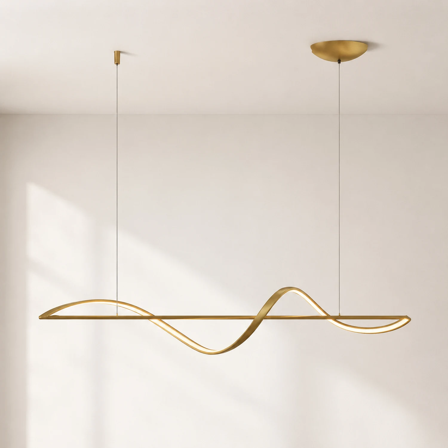 Wellenförmige Pendelleuchte, 120/140CM - Lumpaz