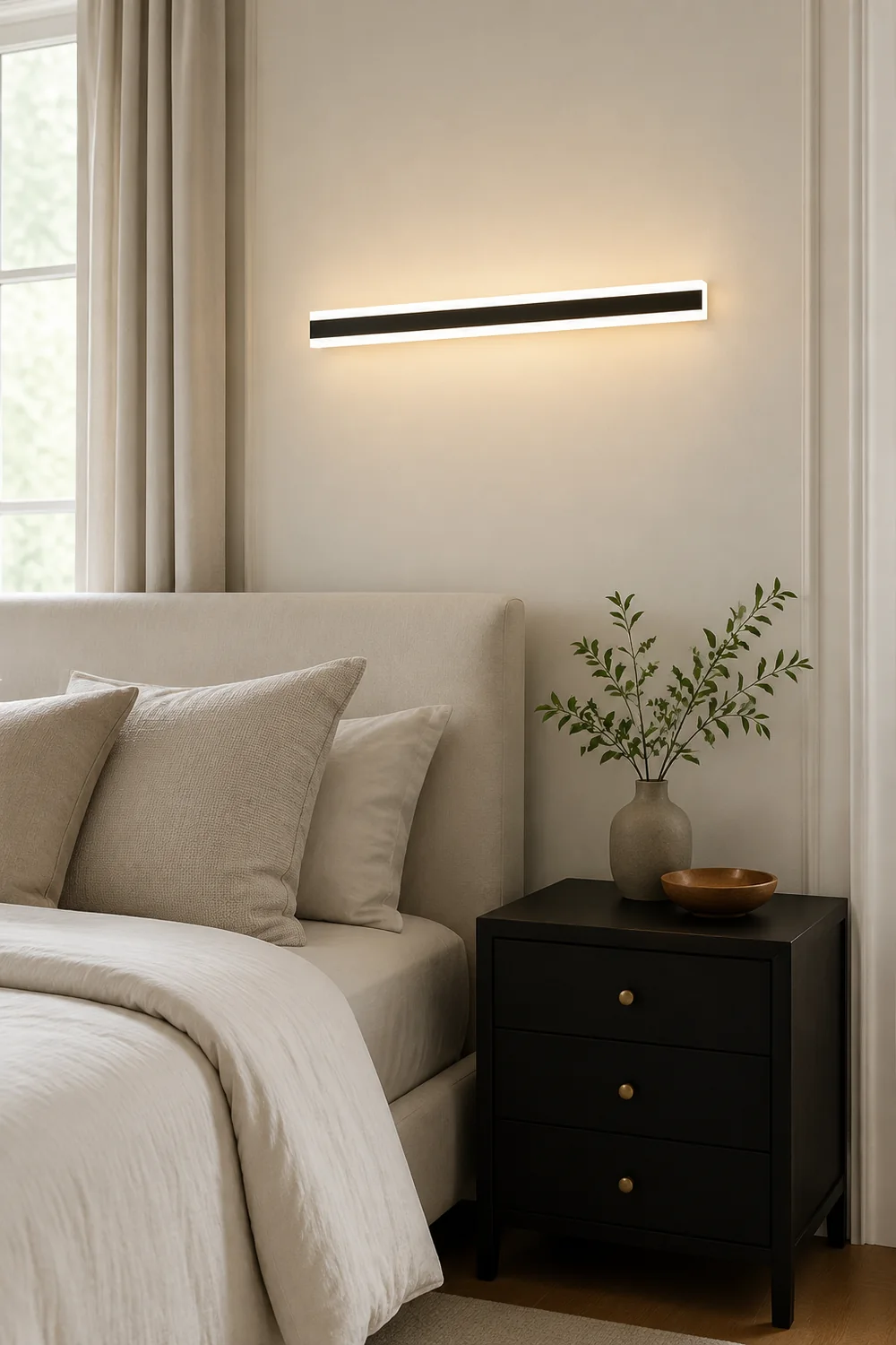 Edge Minimalist Linear Spiegelfront Waschtisch-Wandleuchte, L30/40/60/80/100CM - Lumpaz